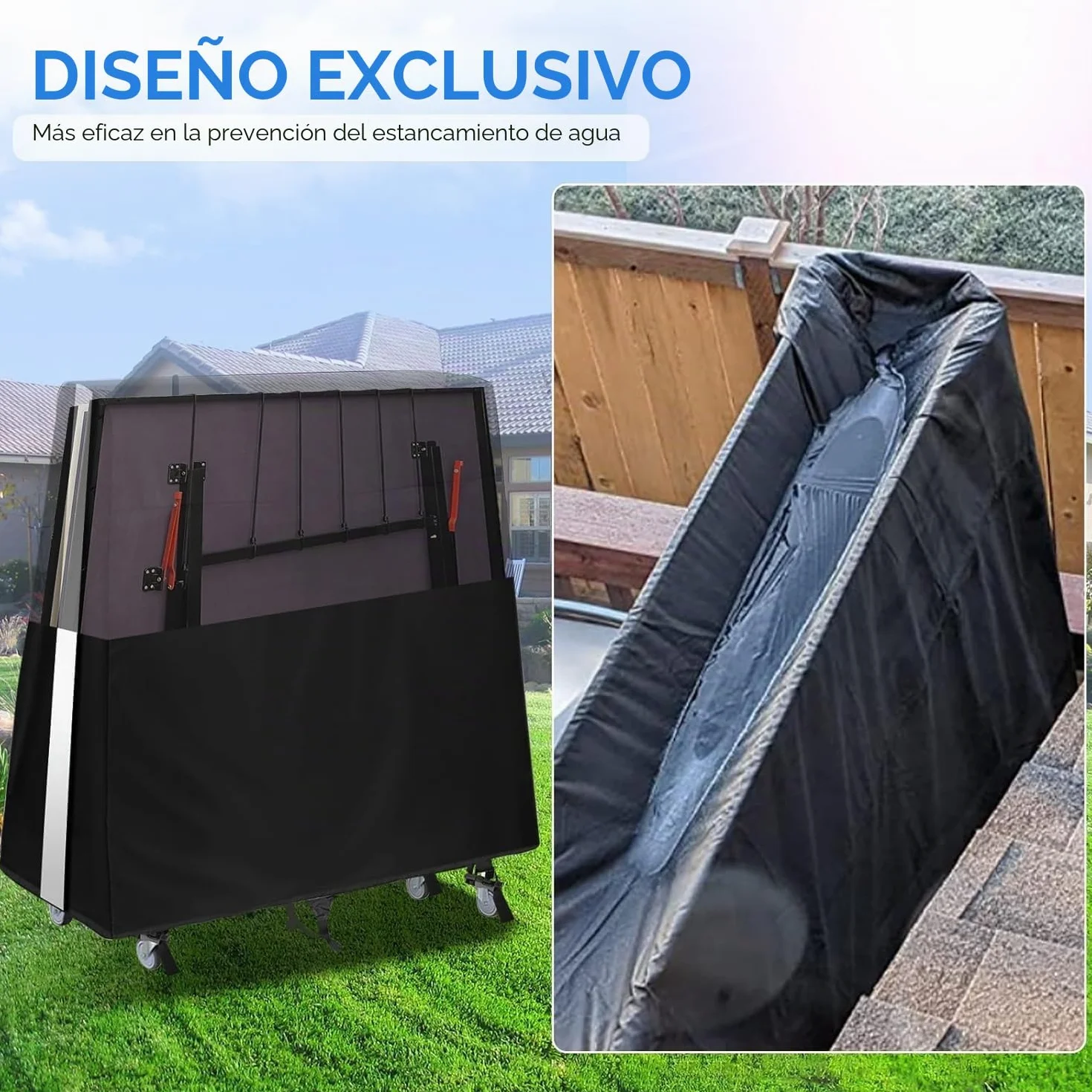NEVERLAND Funda Mesa Ping Pong Exterior Oxford Impermeable 165x70x185 cm