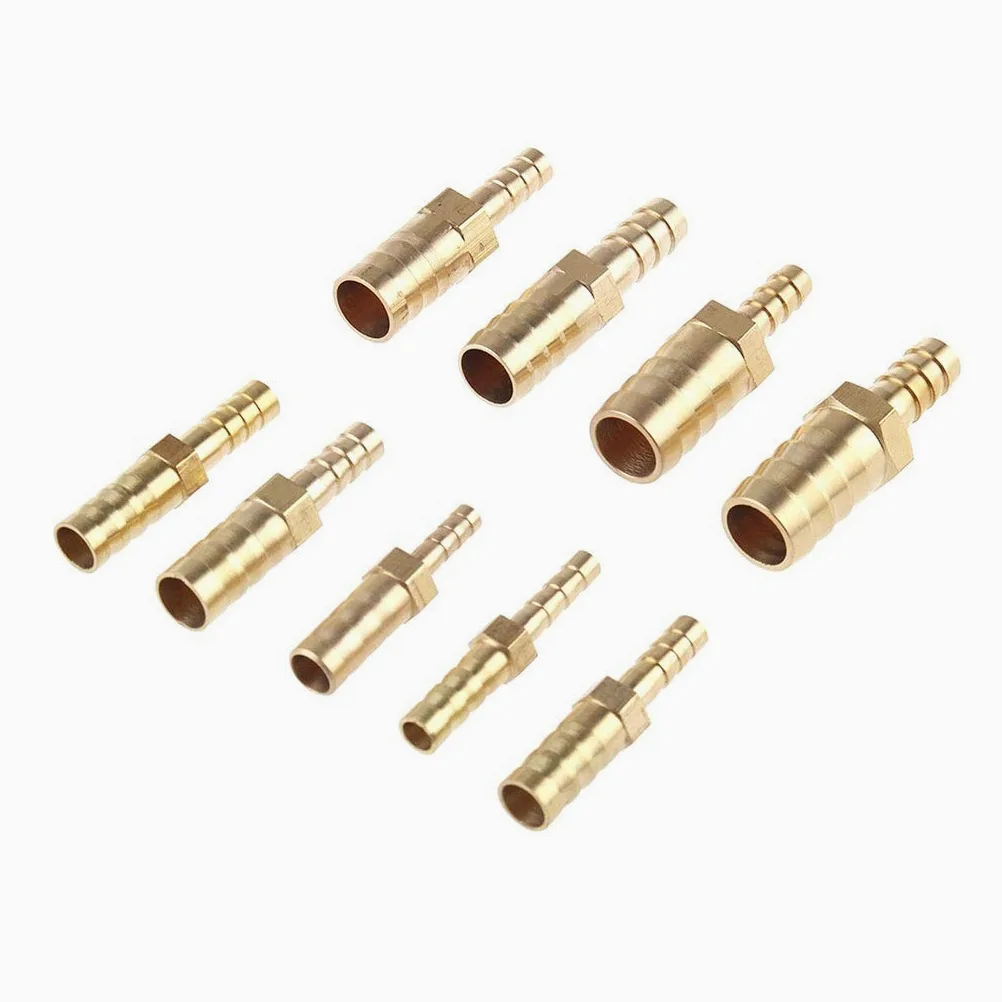 Conector de toque de manguera, Conexión de agua, púa de manguera recta reductora de 2 vías de latón, adaptador de conector de acoplador de cobre reductor de instalación de tubería de púas, f