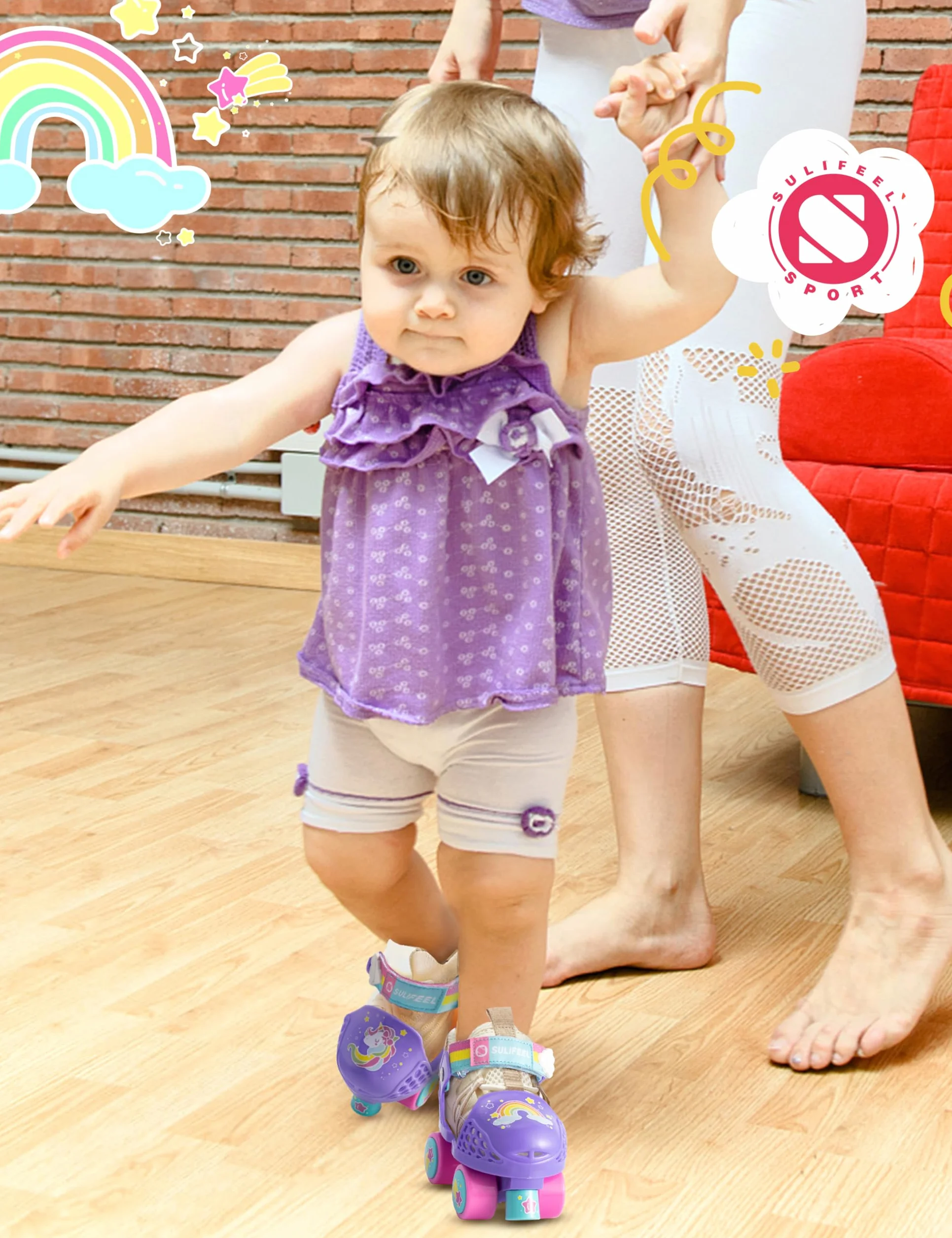 SULIFEEL Patines para niños ruedas ajustables principiantes 2-5 años