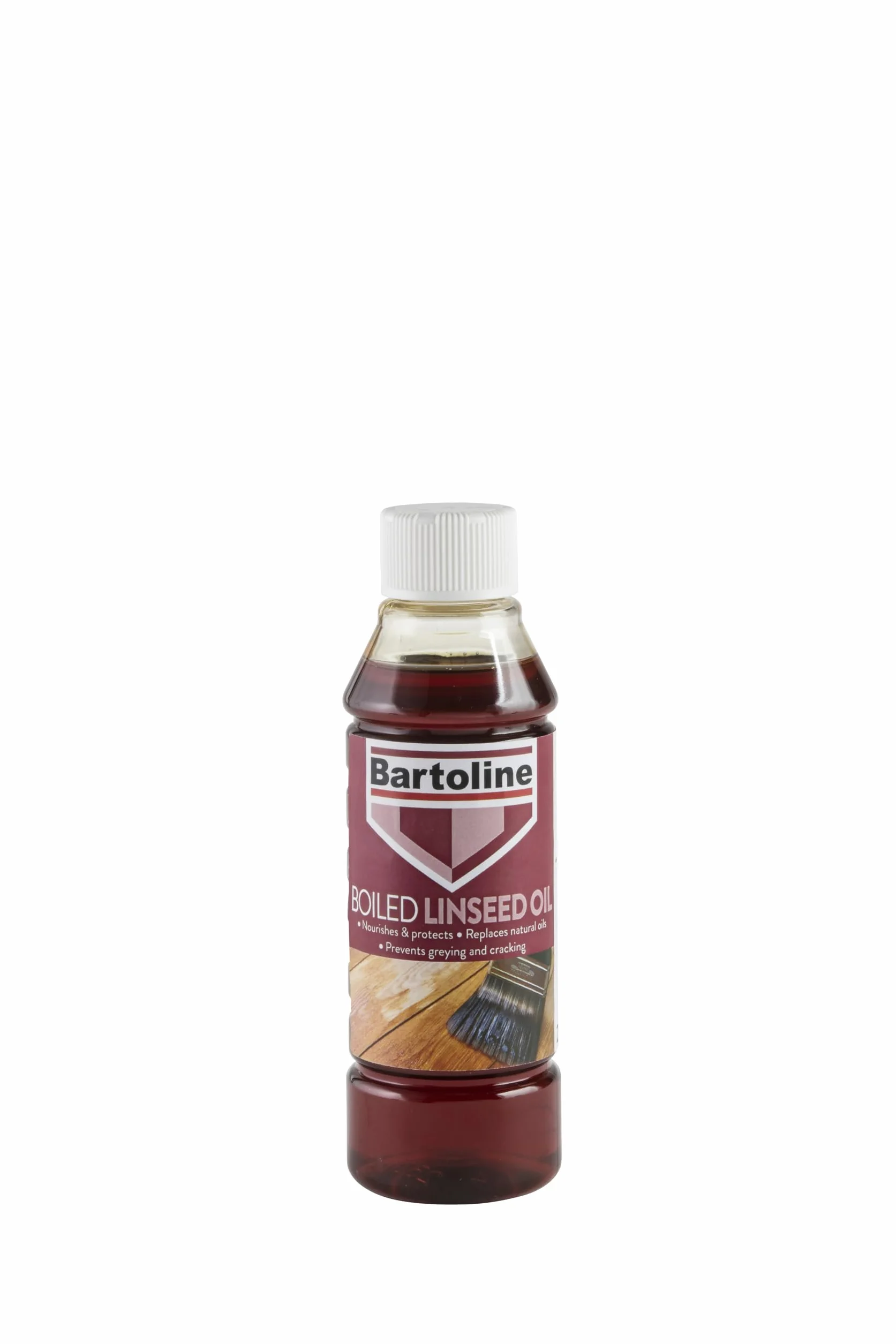 Bartoline Aceite de linaza hervido 250 ml protector de secado rápido para muebles de jardín e interior de madera blanda.