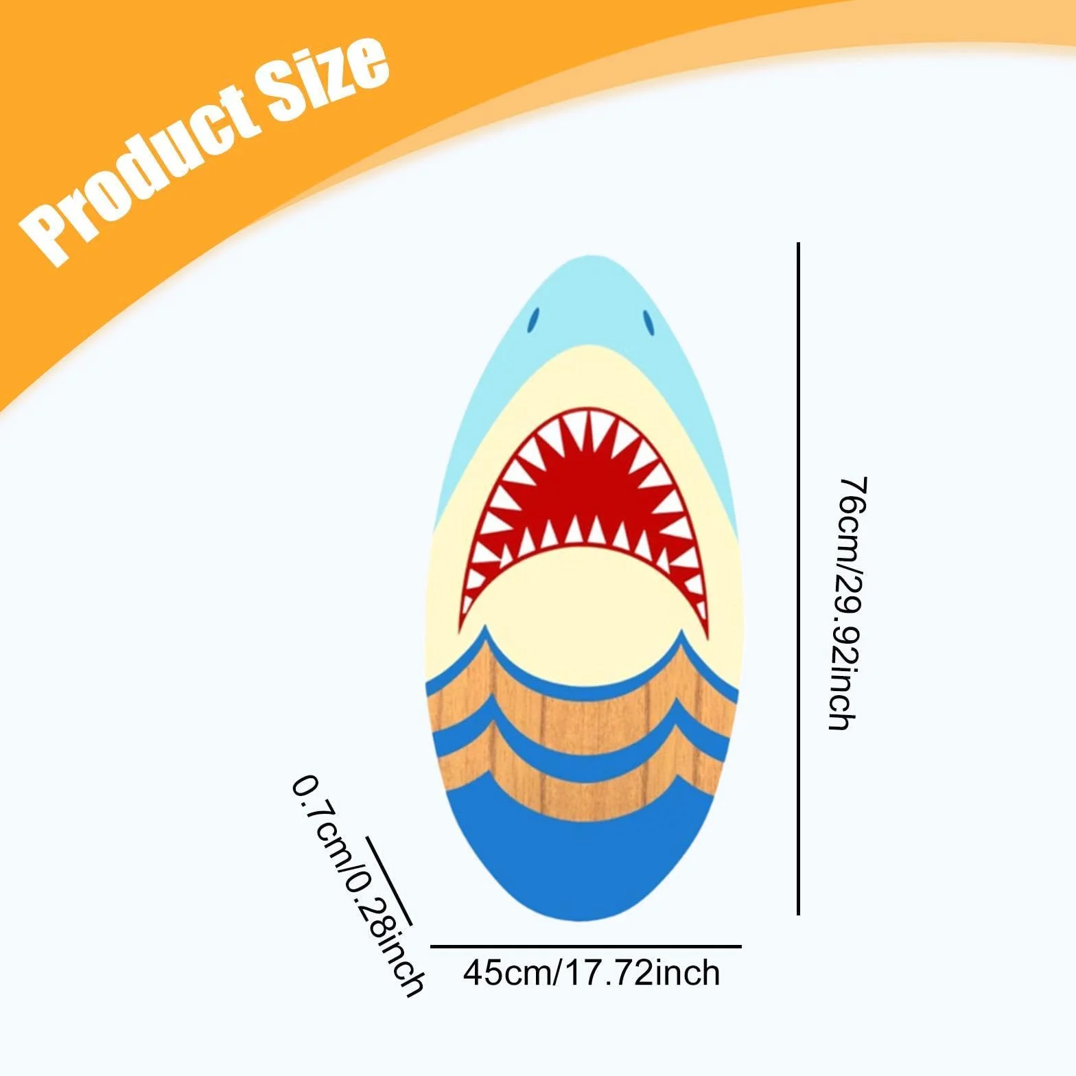 Fenteer Tabla de Skim de Madera para Niños Tabla de Surf Pequeña Juguete Acuático con Acabado Brillante