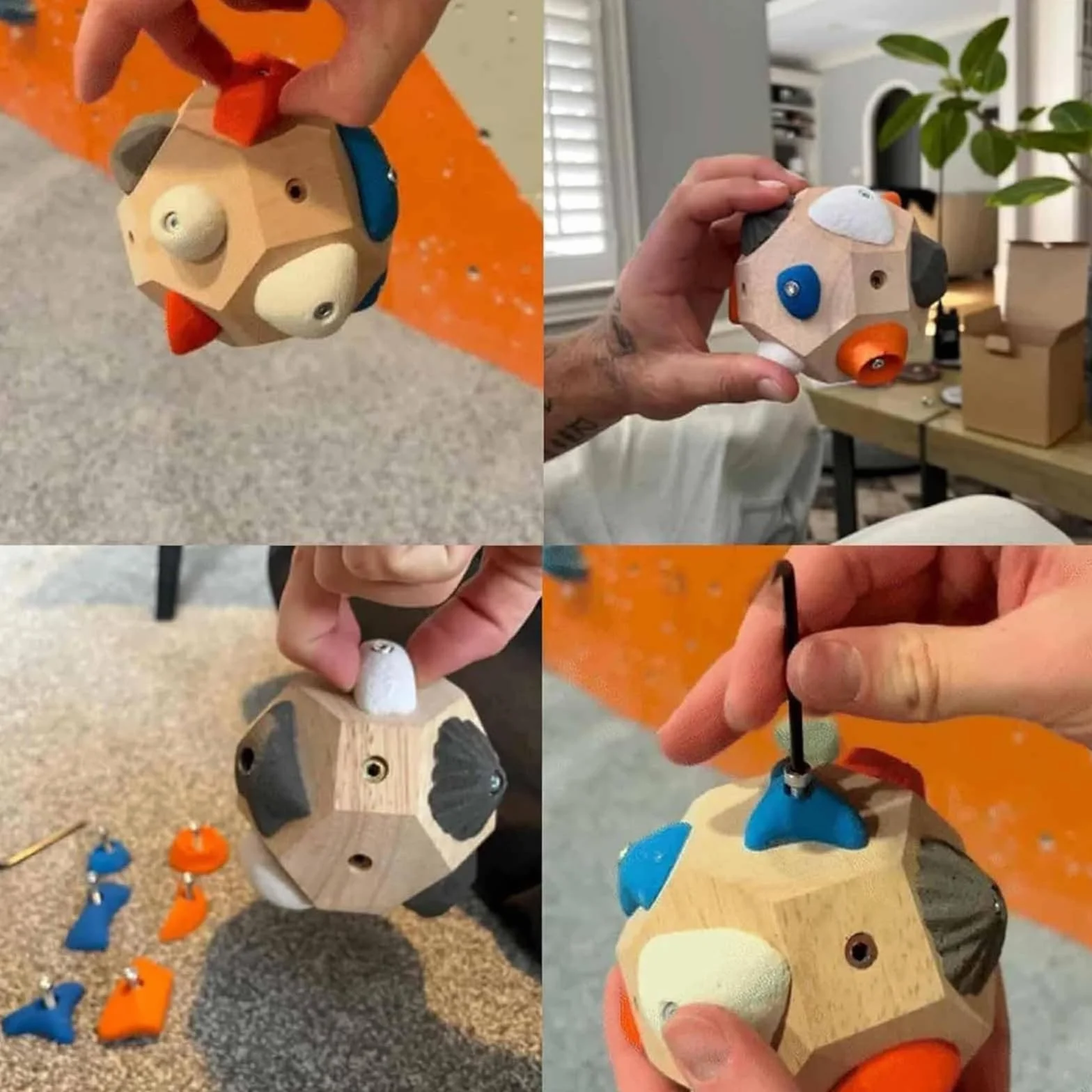 Bloque de Boulder Hecho a Mano - Bola 3D de Entrenamiento para Escalada