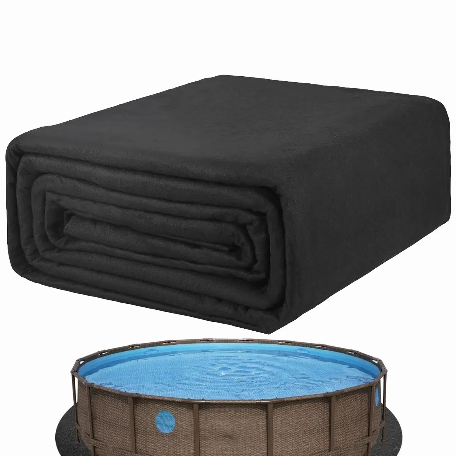 Alfombrilla Para Piscina De 3 M/3,6 M/4 M , Para Debajo De La Piscina, Alfombrilla Extragruesa Para Proteger El Suelo, Resistente A Pinchazos Y Desgarros, Prolonga La Vida Útil Del Revestimiento