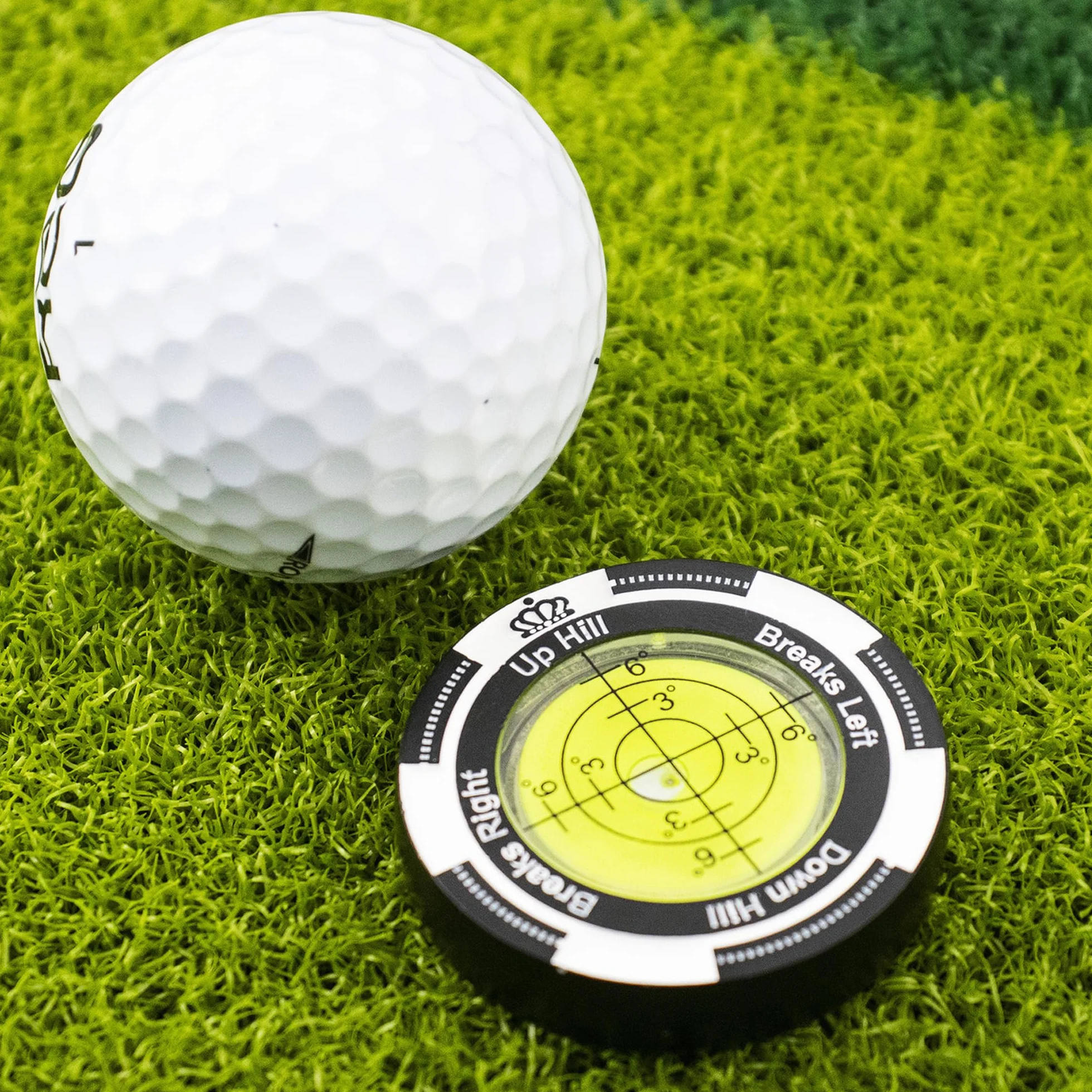 Etiqueta De Nivel Del Lector De Golf, Marcador De Golf De Cabeza De Nivel Con Burbuja, Pelota De Lector Verde Alta Precisión, Hat Clip, Mini Nivel