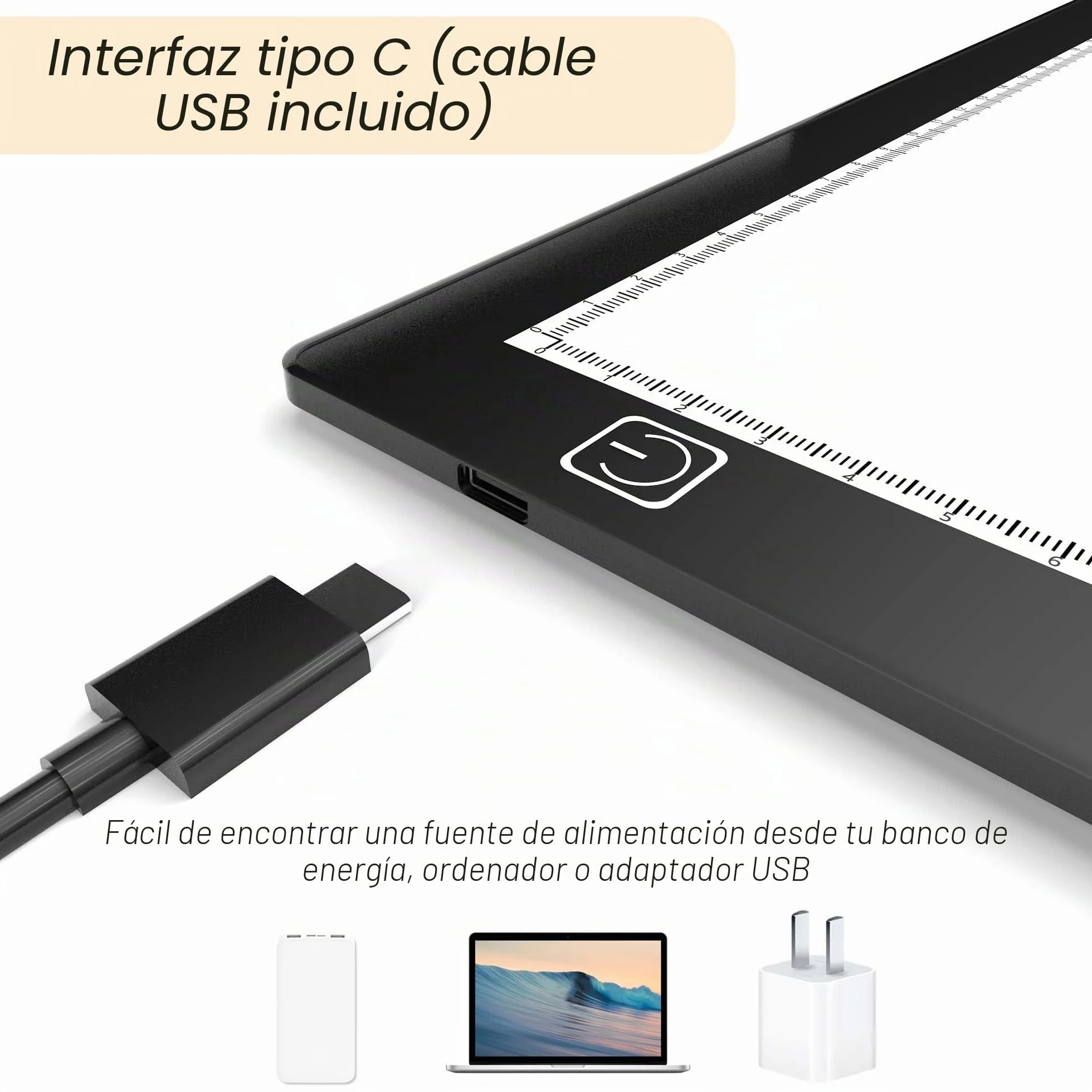 Escáner de Negativos y Diapositivas Portátil Ultradelgado Mesa de Luz 5600K Regulable 30,4 x 21 cm