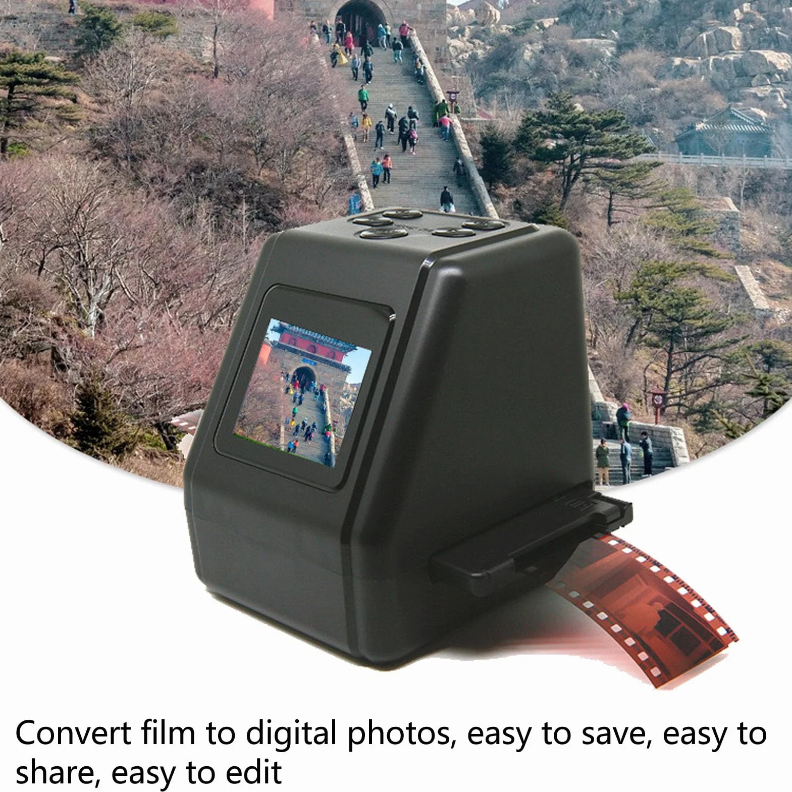 Escáner de Diapositivas de Película Digital 22 MP Sensor CMOS Lente de Alta Definición Compatible con 135 126 110 8 Mm a JPG