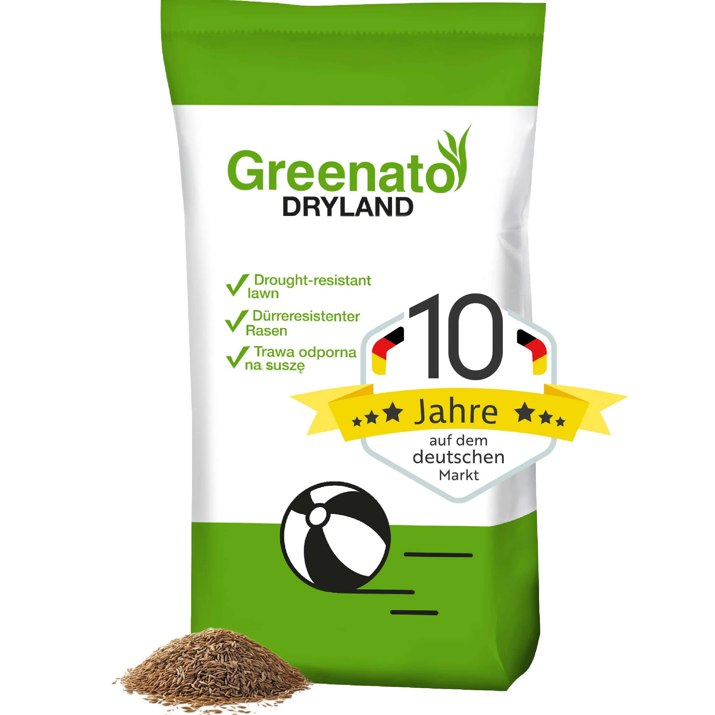 Semillas de Césped Greenato Dryland Resistentes a la Sequía 10kg