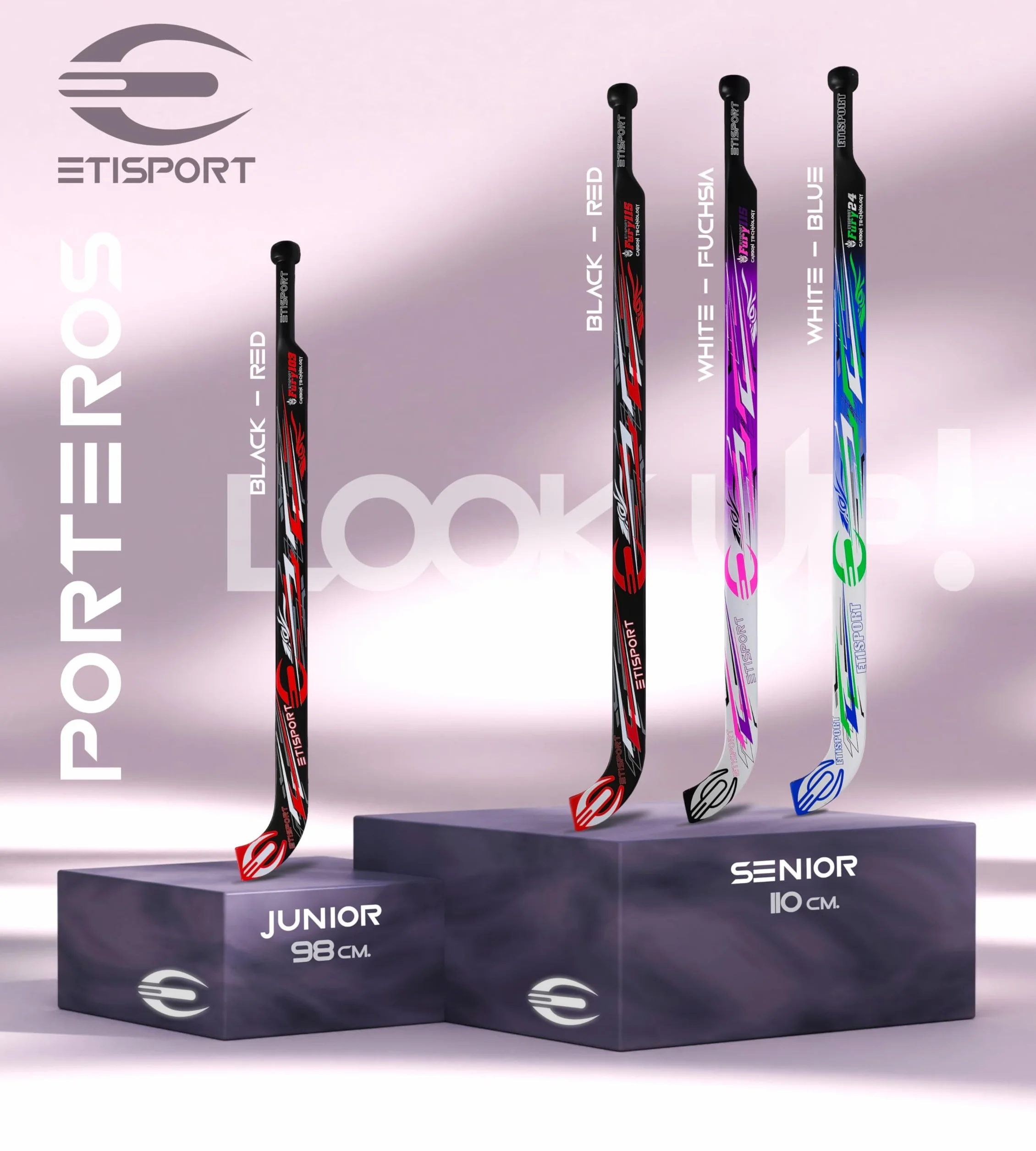 Stick Portero Largo Hockey Patines 2K24 Fibra Ligero Pala Delgada Profesional