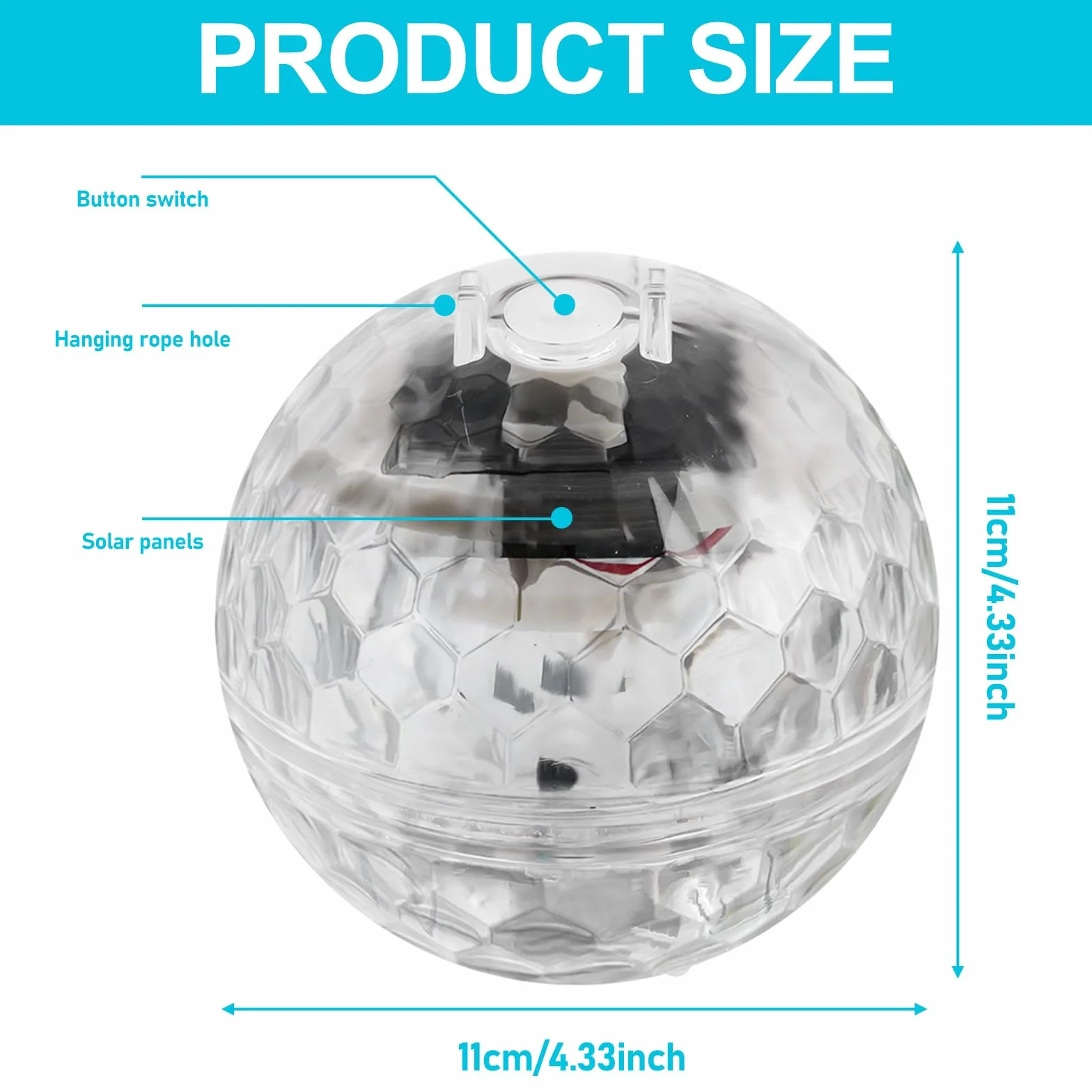 2 luces flotantes solares para piscina, 11 cm, luces solares para piscina, iluminación solar para estanque con iluminación RGB que cambia de color para piscina, fuentes