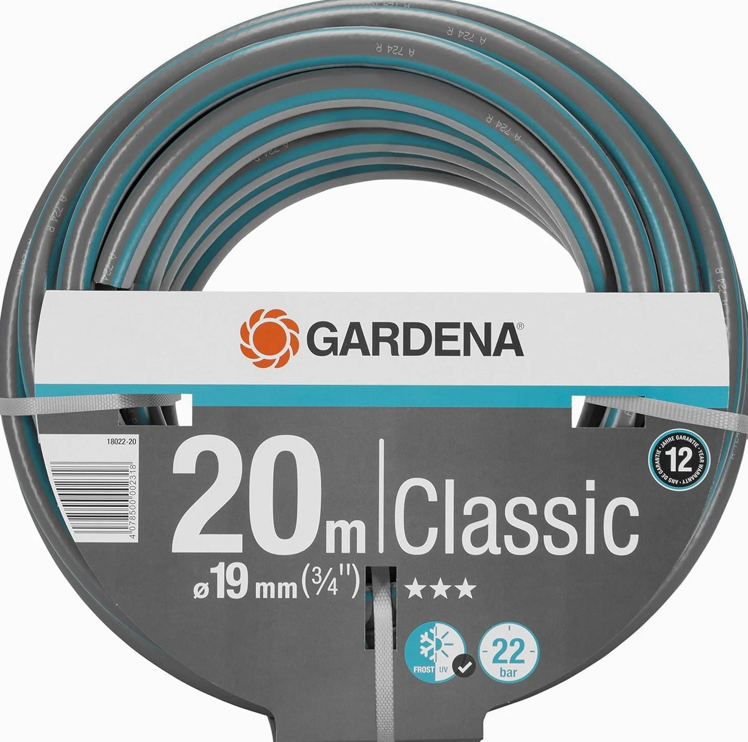 Gardena 18022-20 Manguera, Gris Oscuro/Azul