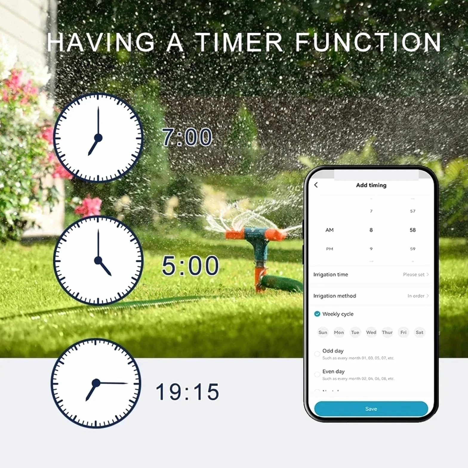Temporizador de riego, De aspersor Inteligente WiFi Tuya, Controlador de riego jardín 6 Zonas, válvula Agua, Temporizador for automático