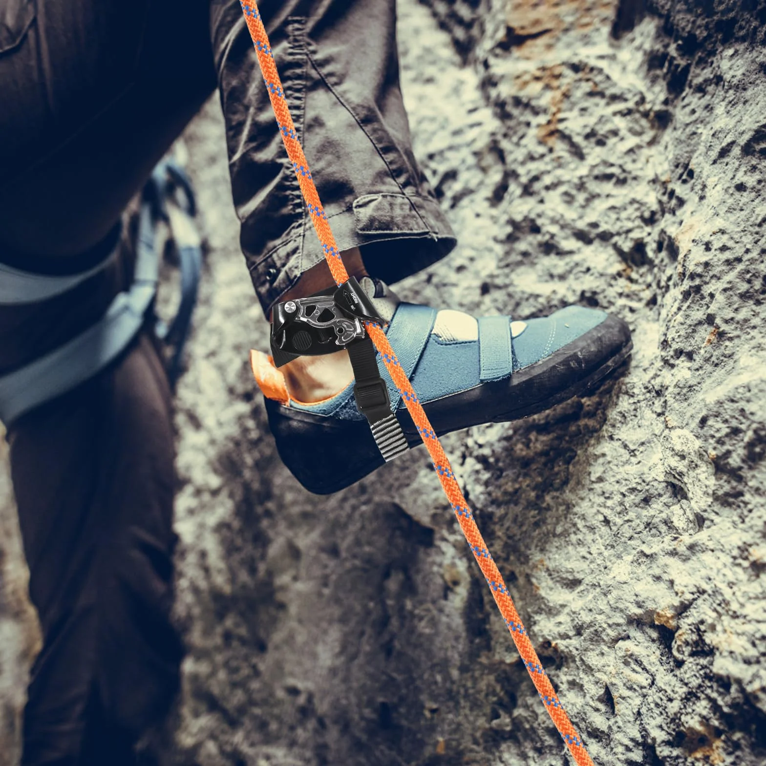 NewDoar Elevador de Pie para Escalada en Roca Equipo Montañismo Dispositivo
