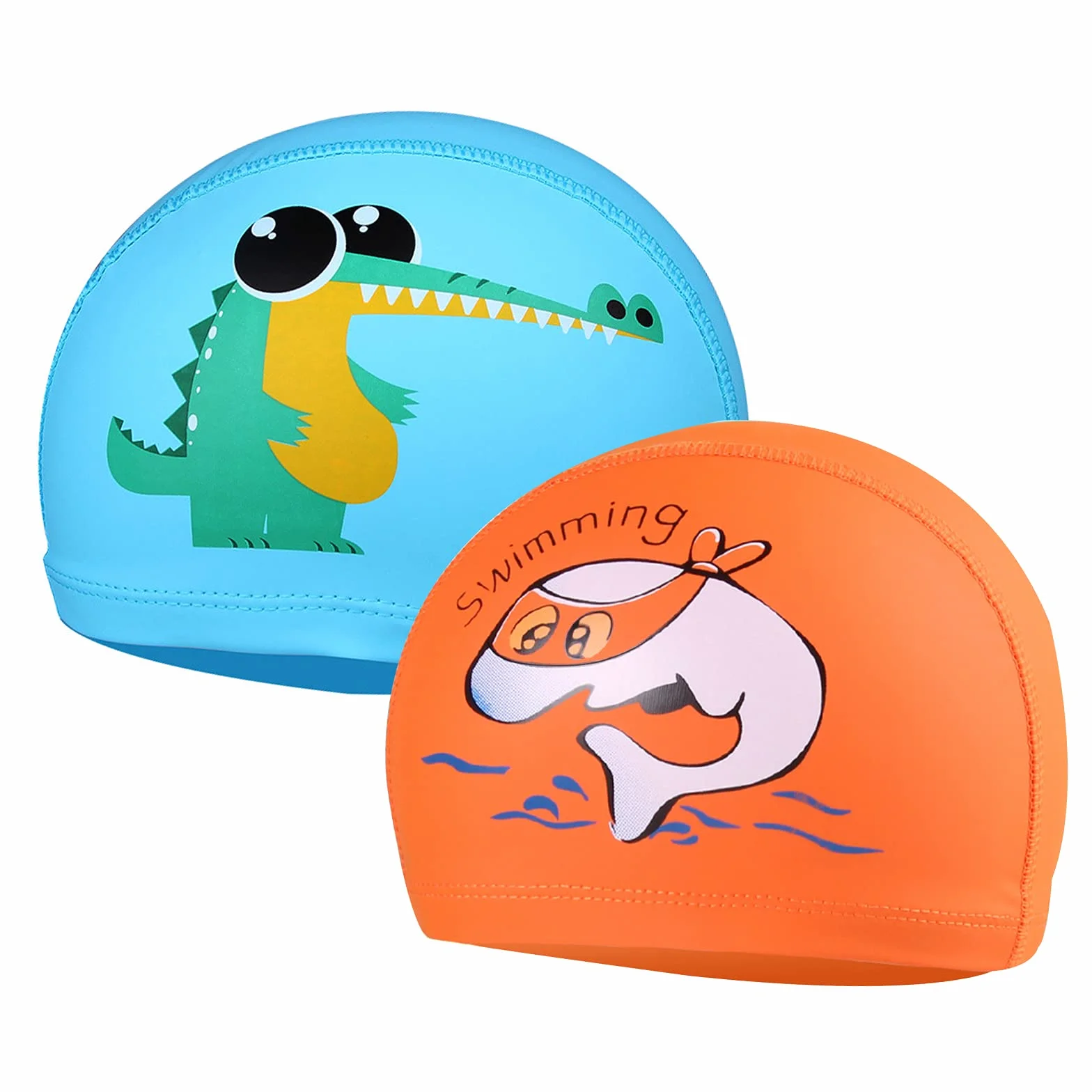 Gorros Natación Niños 2 Unidades - Gorro Piscina Baño 4-10 Años