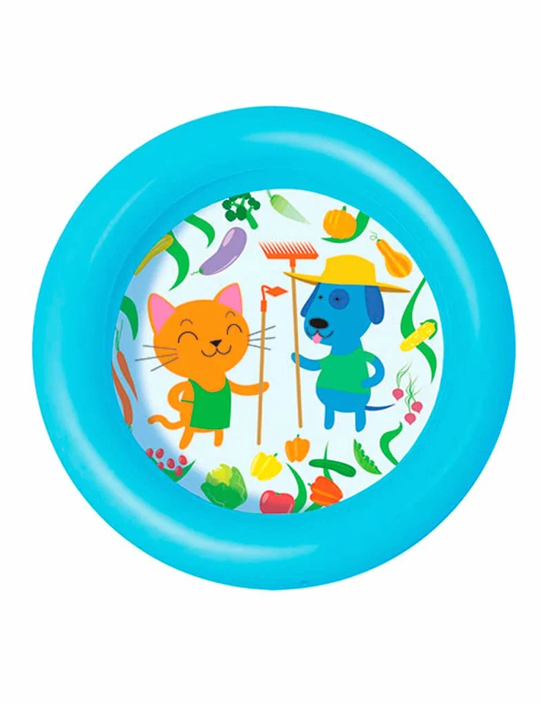 Bestway Tradineur - Piscina Hinchable Redonda Infantil, 20 litros, Vinilo Resistente, Pared de Doble Anillo, jardín, Patio, fácil de Montar, 15 x 61 cm, Color Aleatorio