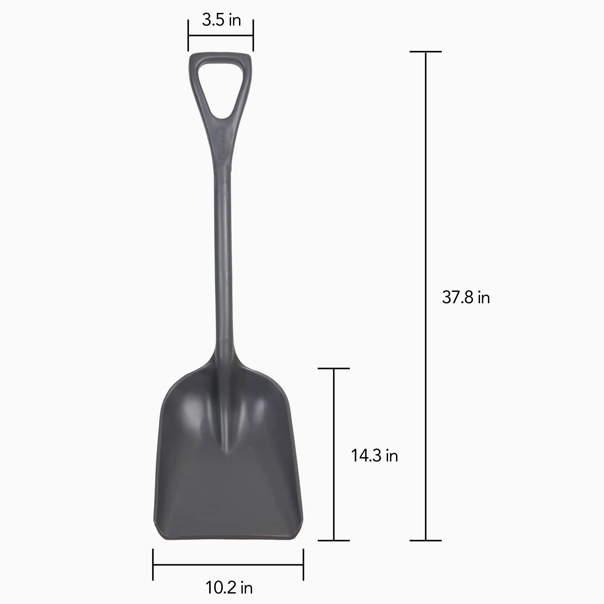 Remco polipropileno Industrial higiénico pala, 24", gris, 1