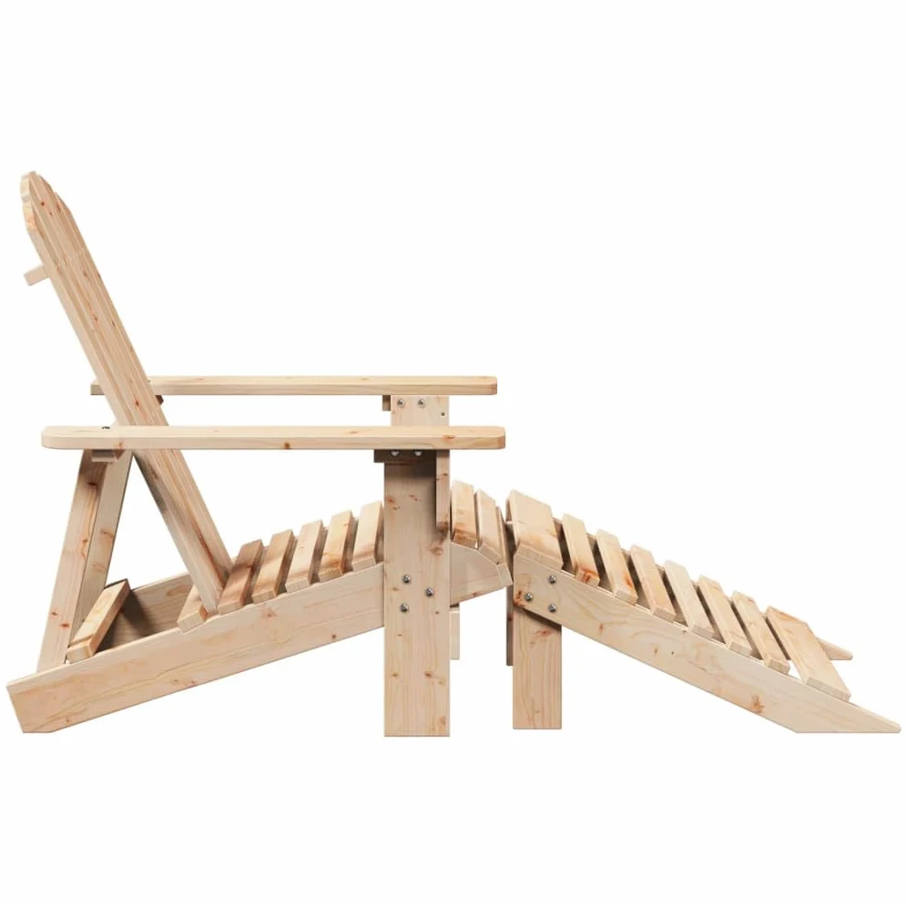 Silla Adirondack de Madera Maciza de Abeto, Silla Jardín Adirondack, vidaXL