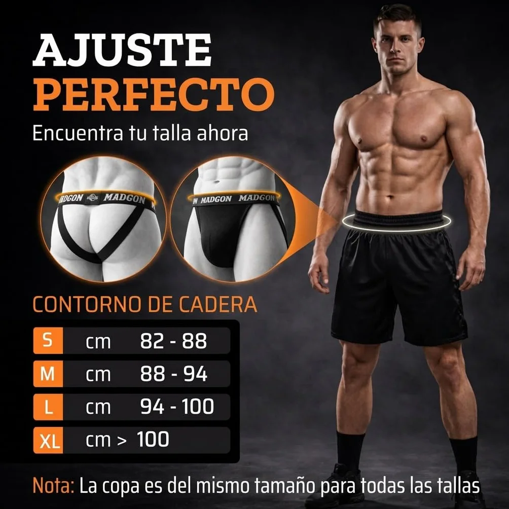 MADGON Coquilla Boxeo Protección Doble Reforzada MMA Kick Boxing Suspendorio Profesional