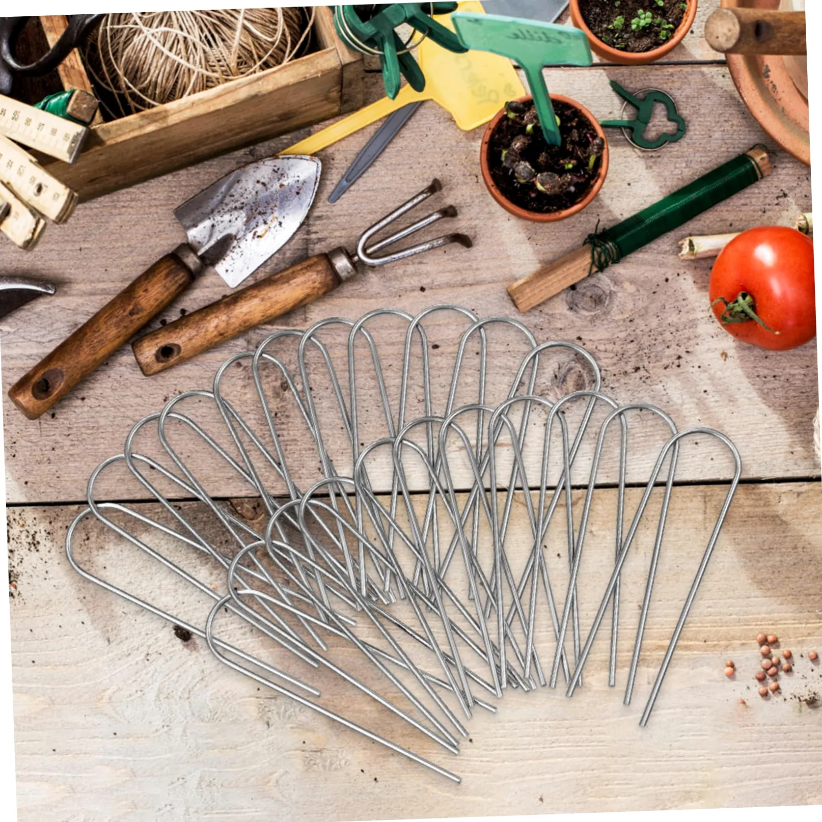 SUPVOX 100piezas Estacas De Hierro para Tiendas Clavos para Fijación De Membranas y Césped Artificial