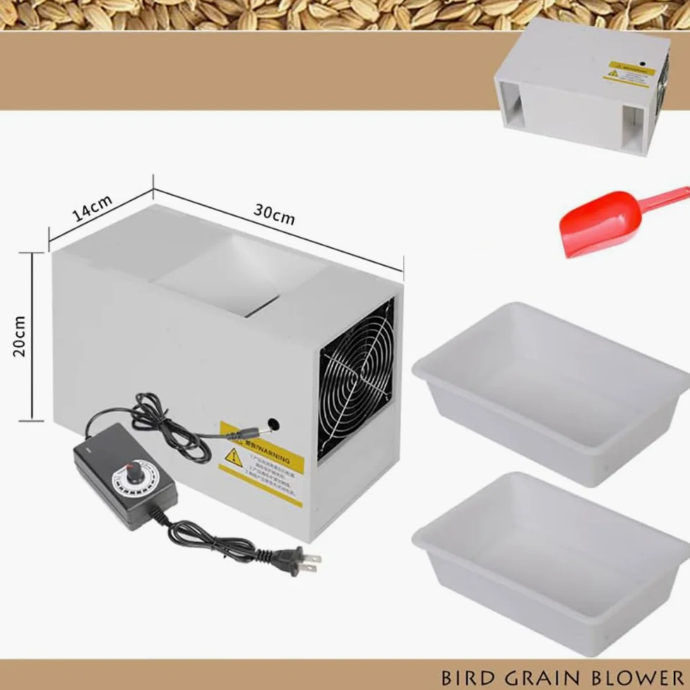 Máquina limpiadora de semillas de pájaro, ventilador de velocidad ajustable, separador de granos de acero inoxidable para mijo, granos diversos y semillas de melón, divisor eficiente de conchas y
