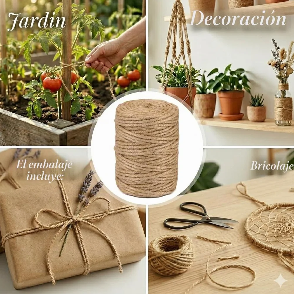 Cordel Yute Natural Ø5 mm ± 100 m La Cordeline CJN33, Natural