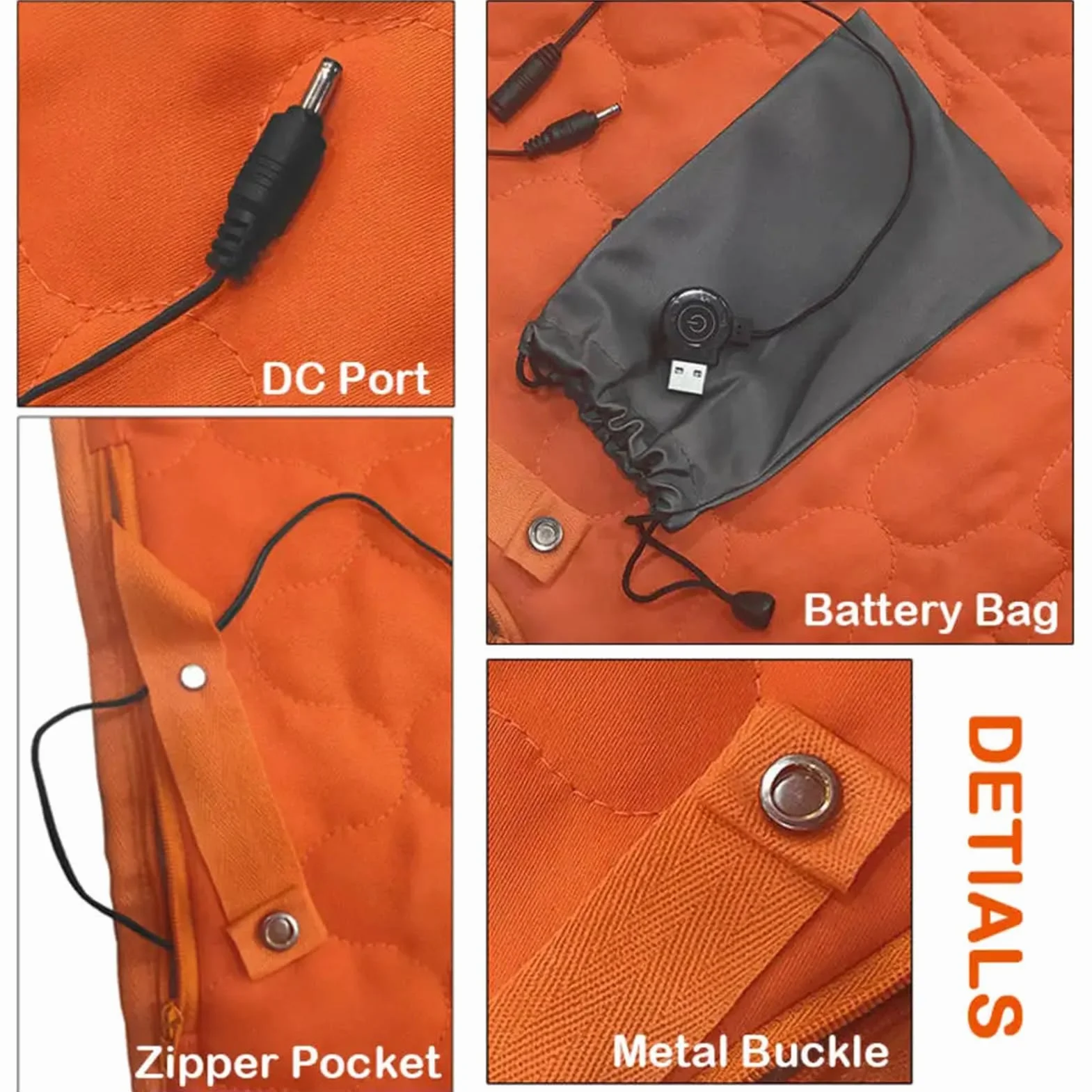 Forro para Saco De Dormir con Doble Calefacción, Almohadilla Térmica Eléctrica USB, Calentador para Acampar, Manta Calefactora Portátil para Clima Frío para Interiores Y Exteriores