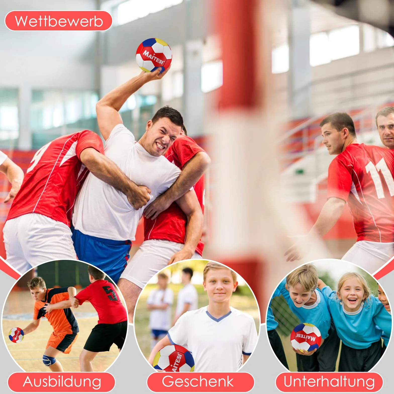 Balón de balonmano tamaño 2 interior y exterior entrenamiento niños regalo