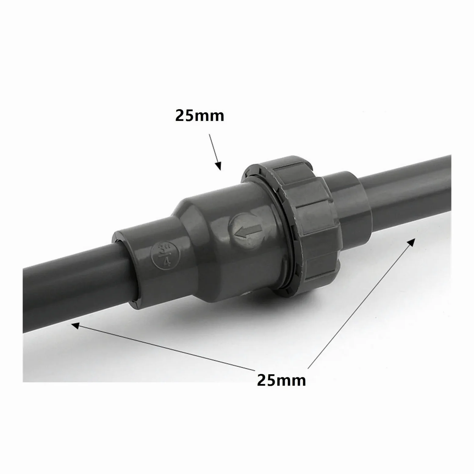 Válvula de retención de Bola de UPVC(Dark Gray,40mm)