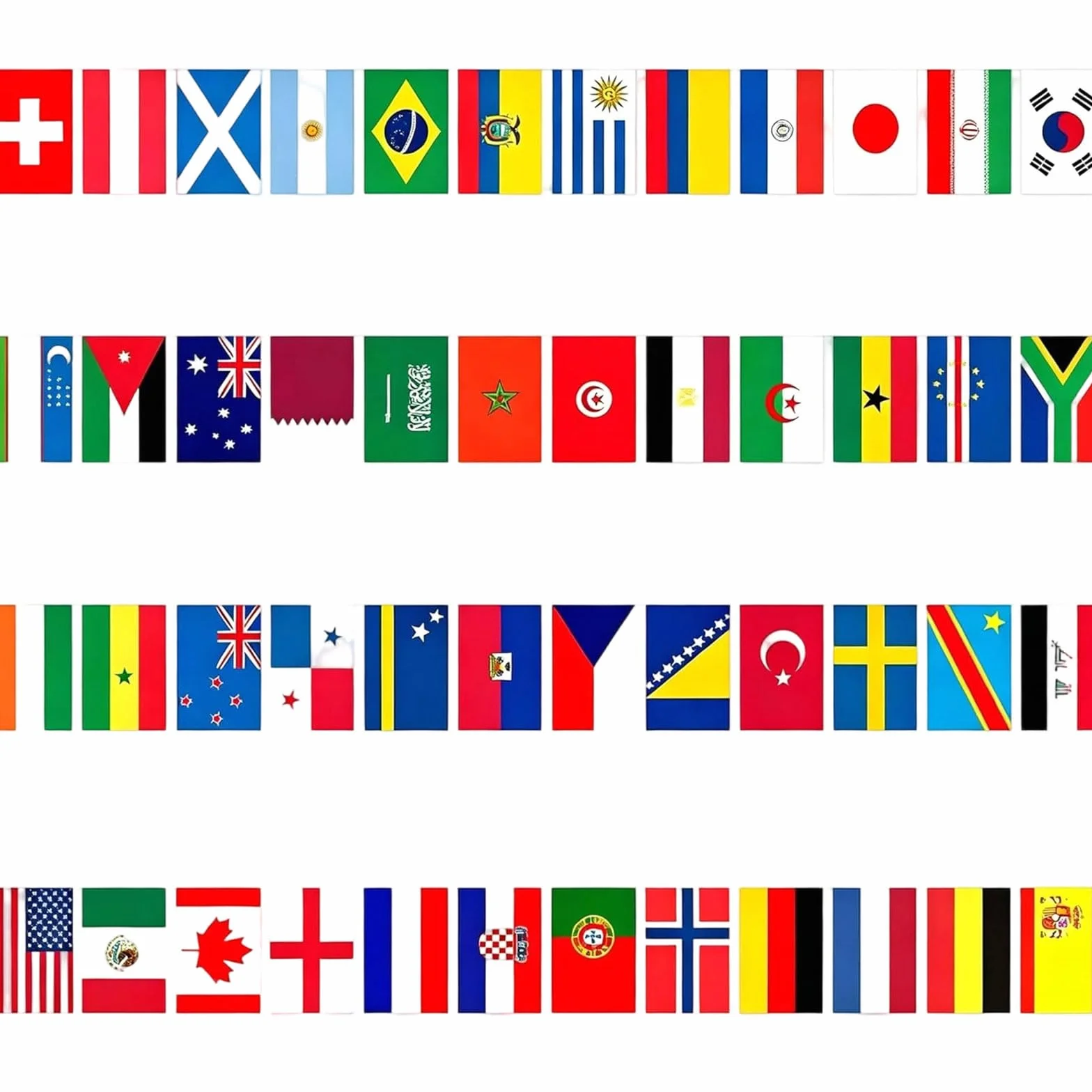 Banderines de 2026 Fútbol de Copa Mundial, Banderas de Mundo 48 Países, Artículos para Aficionados al Fútbol del Mundial 2026, para Fiestas de Fútbol, Bares (14 * 21CM)
