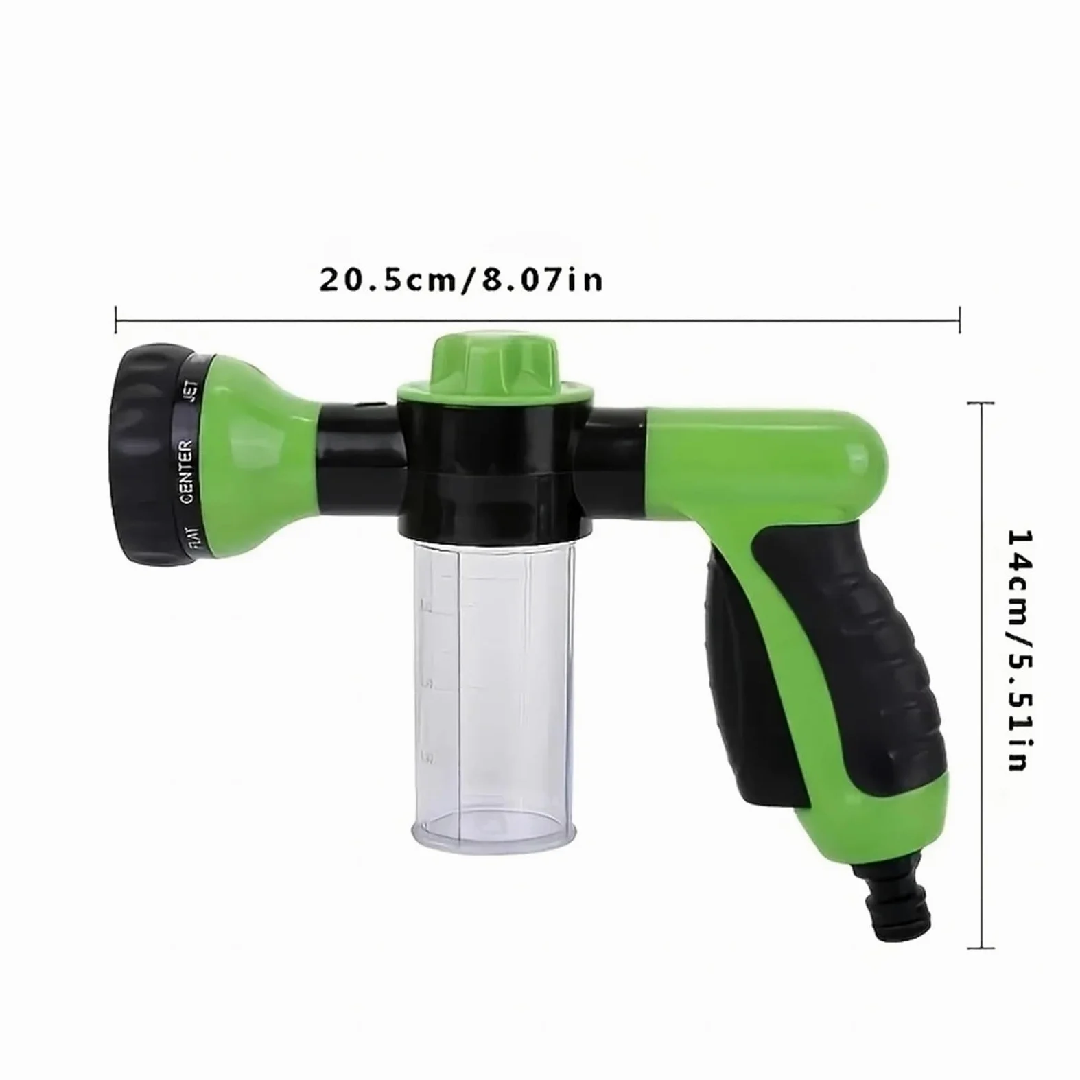 Pistola pulverizadora para manguera Regadera De Espuma De Alta Presión, Boquilla De Manguera Con Cabezal Rociador De Agua For Coche, 8 Funciones, Pistola De Riego For Jardín, Herramientas De Riego Por