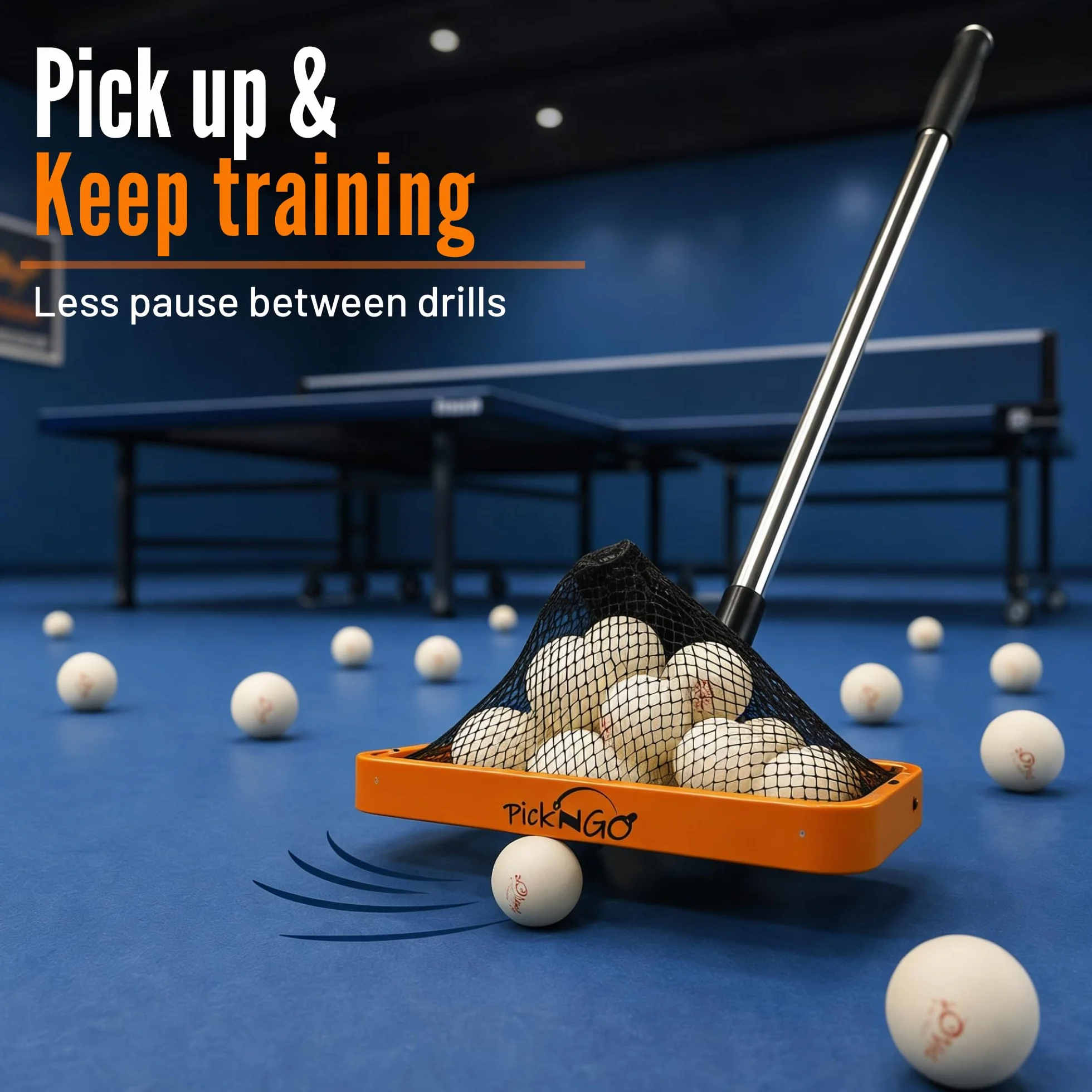 Recogedor de pelotas PICK 'N GO para tenis de mesa y ping-pong