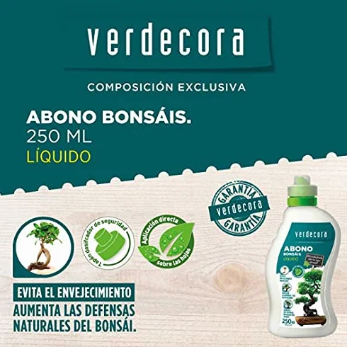 Abono liquido Bonsais 250ml Verdecora (PORTES INCLUIDOS)