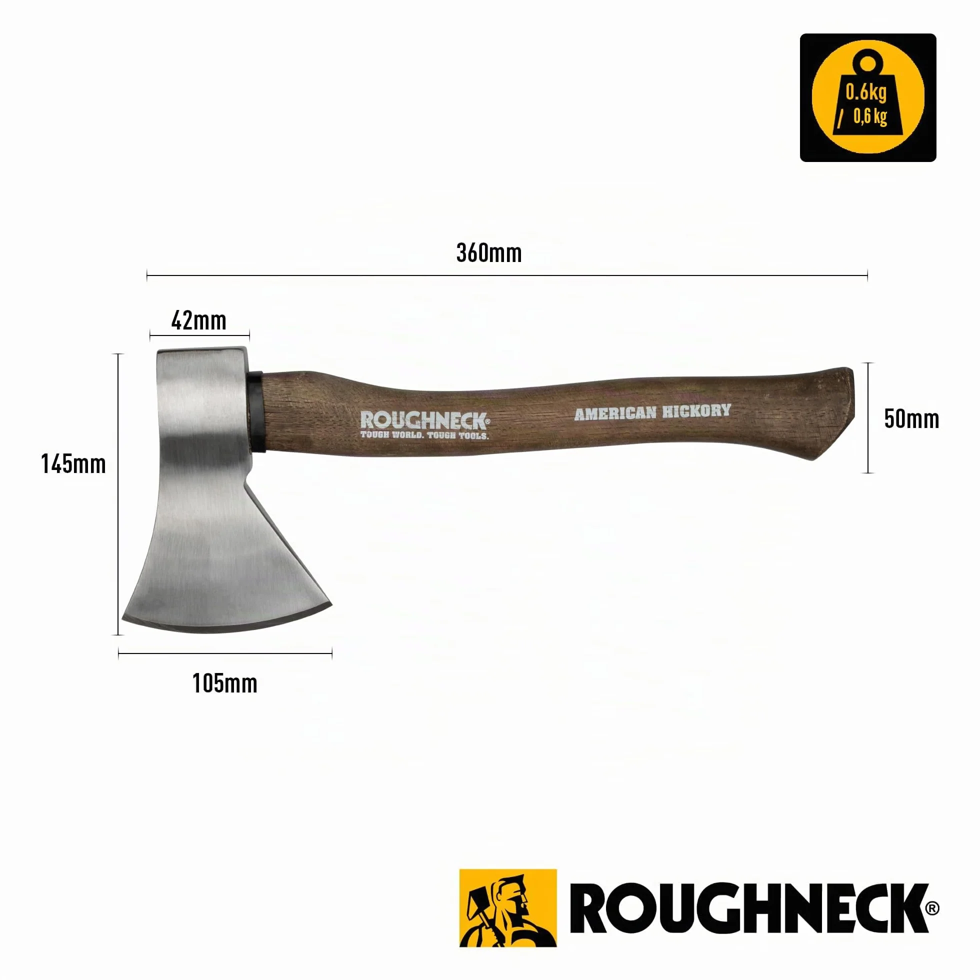 Roughneck Hache à main vintage ROU65670, marron, 0,6 kg/1¼lbs,