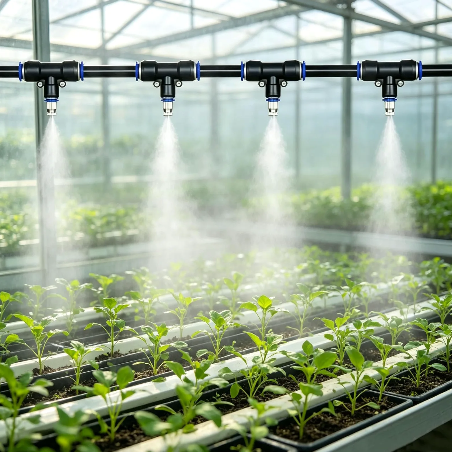 Kit De Sistema De Refrigeración por Nebulización | Equipos de Riego por Nebulización, Aspersores y Kits de Riego para Ganado, Plantas de Invernadero y Vallas de Construcción