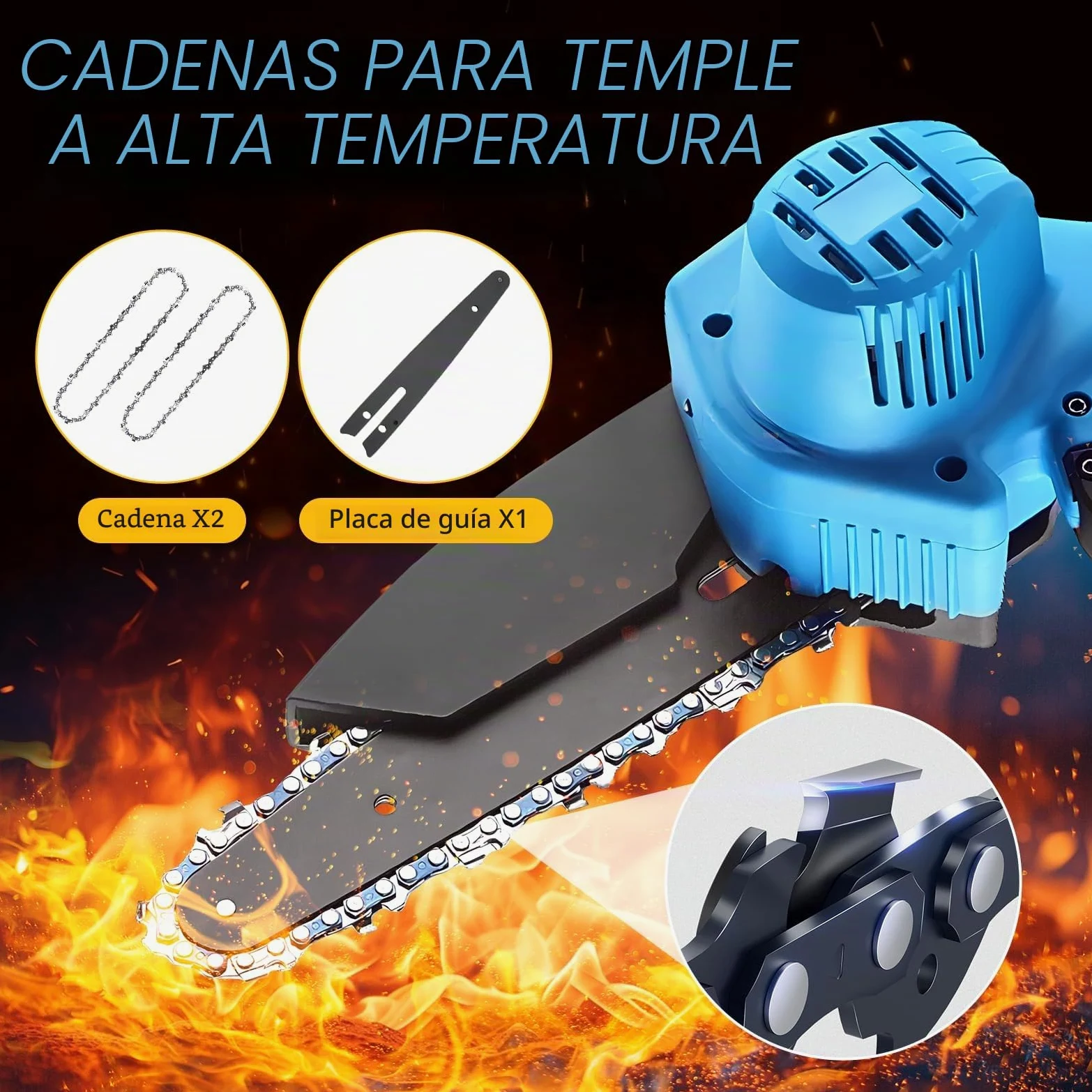Tijeras De Podar Eléctricas Kit Motosierra Batería 48V 2000mah Con Cadena