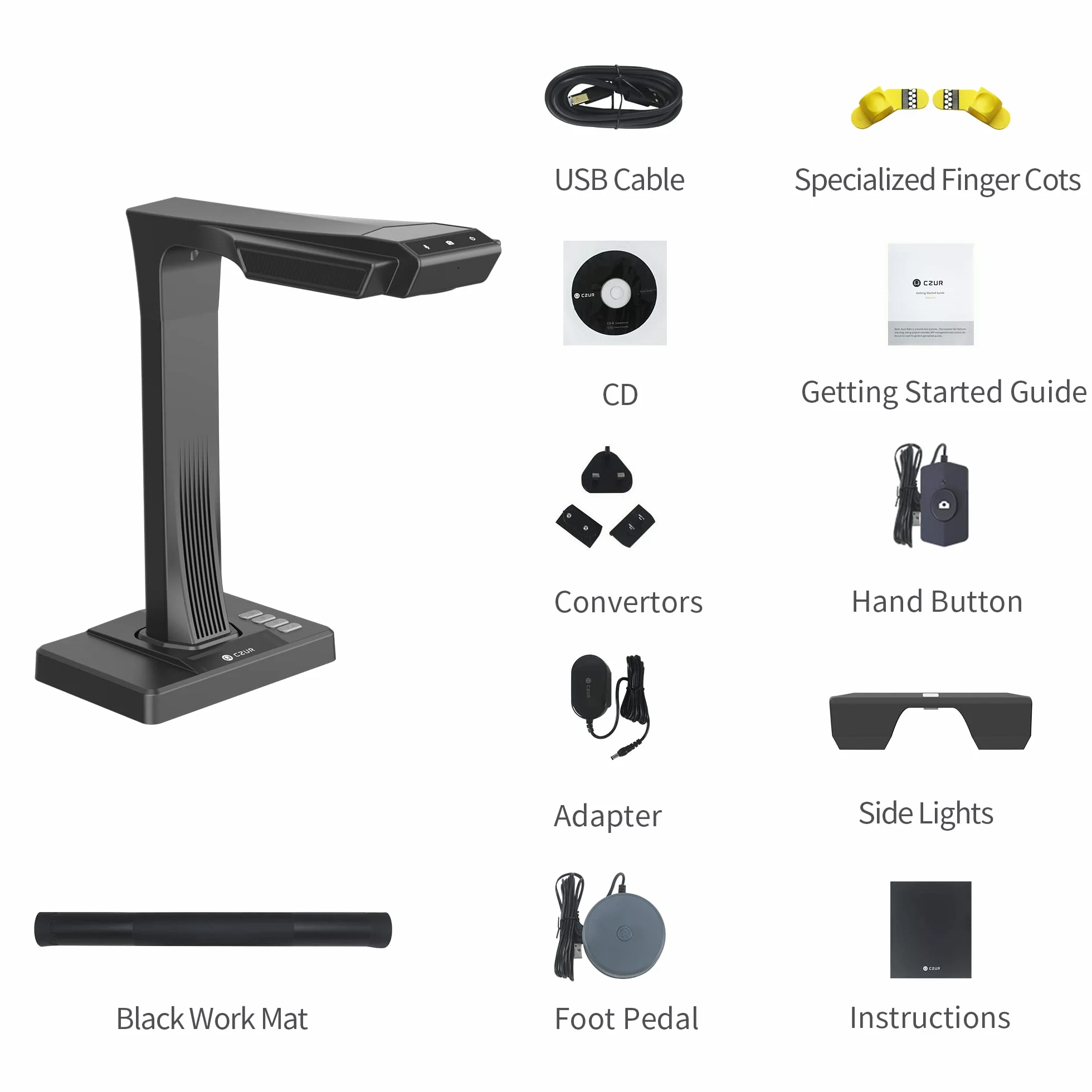 CZUR ET24 Pro Escáner para Libros 24MP Auto-Plano A3 HDMI Compatible Windows macOS Linux