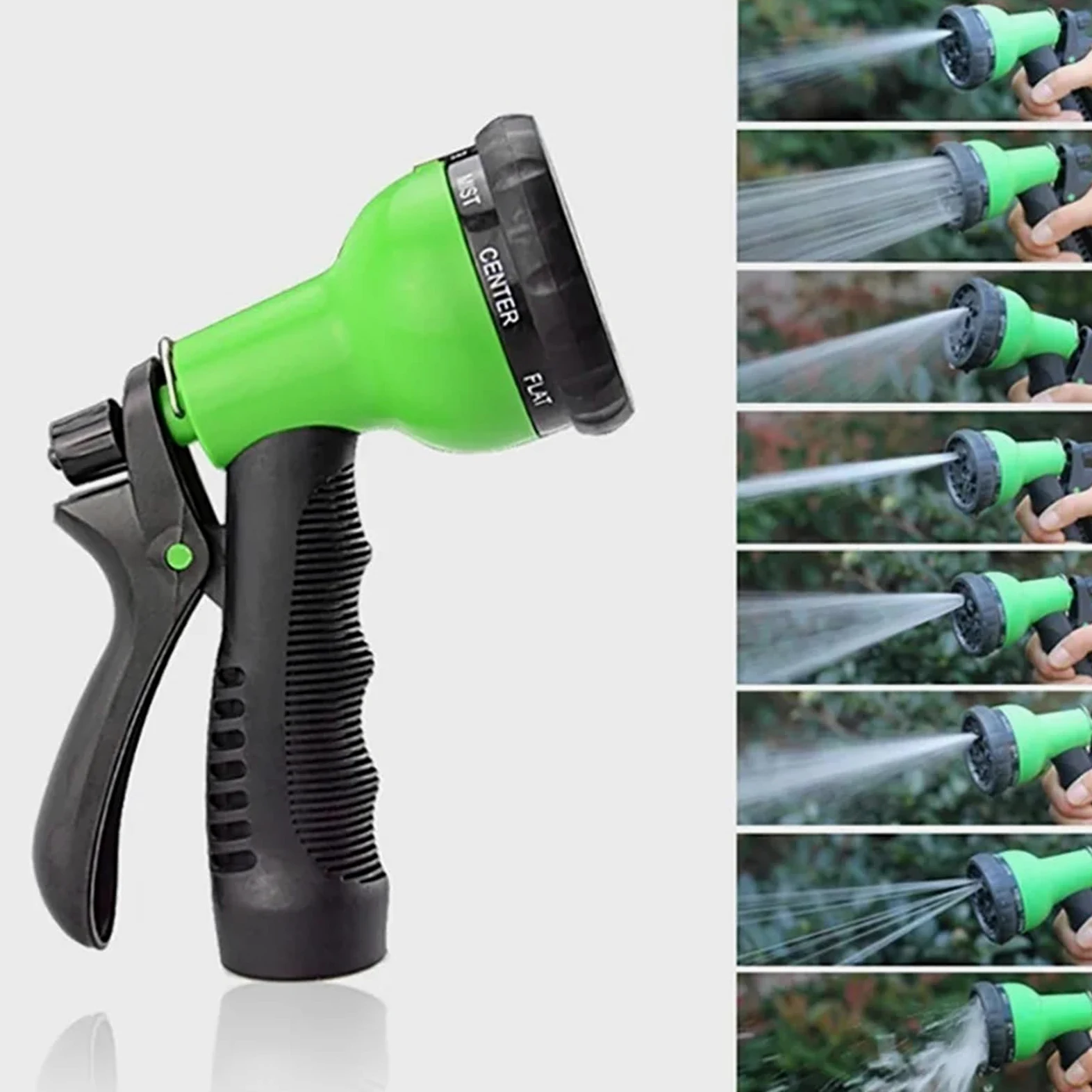 Manguera De Jardín Manguera de jardín Manguera de riego Extensible Manguera de Agua Flexible Manguera de jardín for Lavado de Autos(Green with Water Nozzle,100ft)