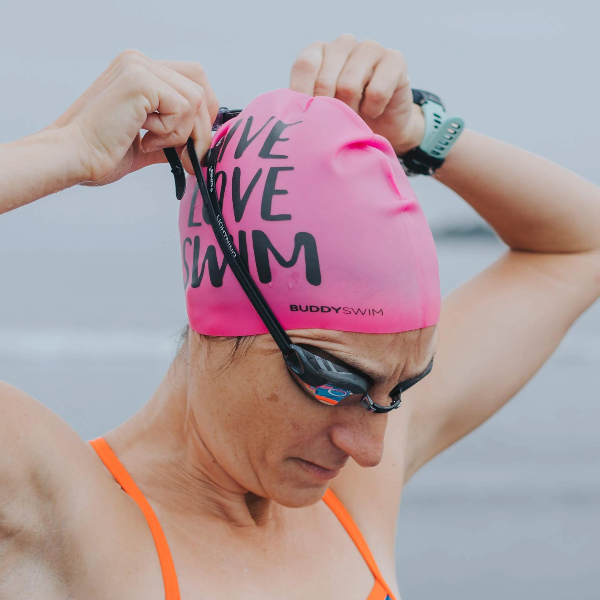 Gorro Natacion Silicona Hombre Mujer Piscina Aguas Abiertas Pelo Largo