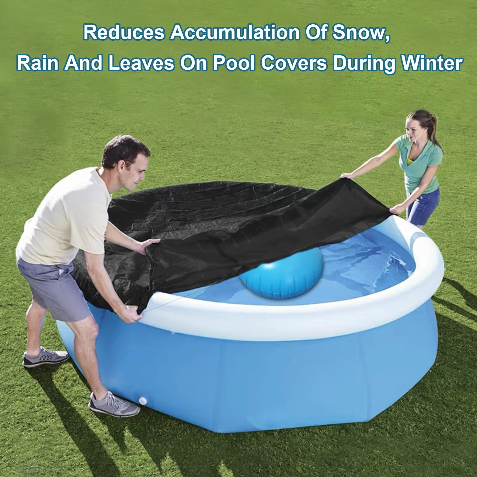 Cojín de Piscina de Invierno, XXL 120 x 120 cm Cojín de Aire para Piscina Cojín de Invierno para Piscina Inflable, Cojín de Piscina Cojín de Aire para Cubierta de Piscina