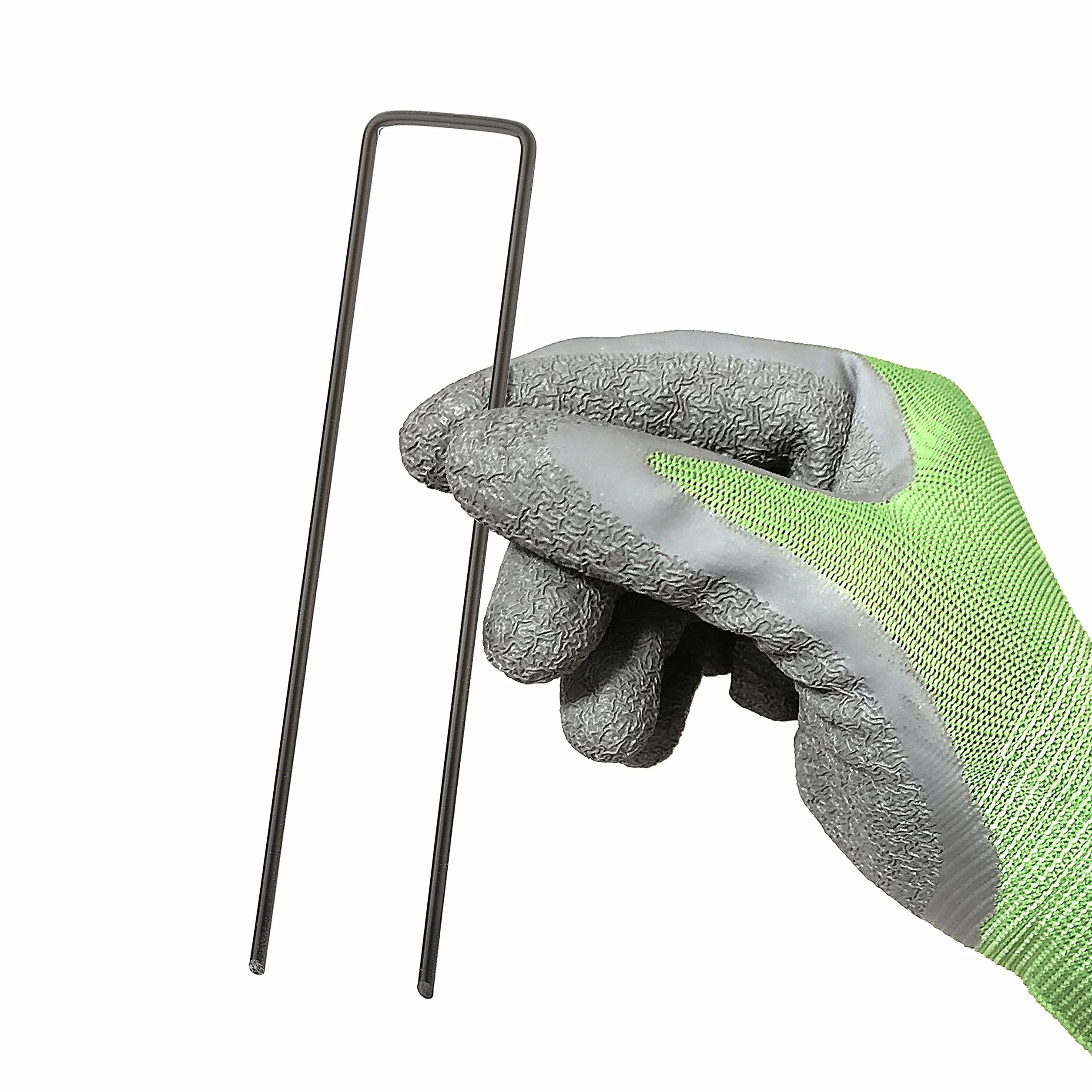 GardenMate Paquete de 50 Pinzas de Seguridad de jardín de Acero Multiusos en Forma de U de 150 mm, Ideales para asegurar Tela de Malas Hierbas, Tela de Paisaje, Redes, láminas de Suelo y Forro Polar,