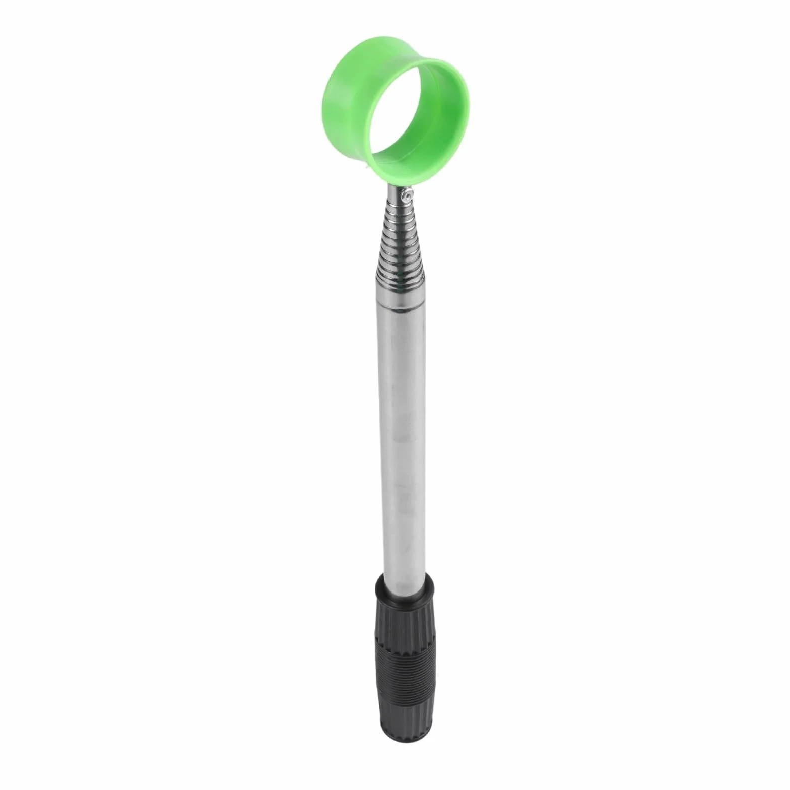 Recuperador telescópico de pelotas de golf de acero inoxidable de 12 pies, con agarre antideslizante y copa doble cara