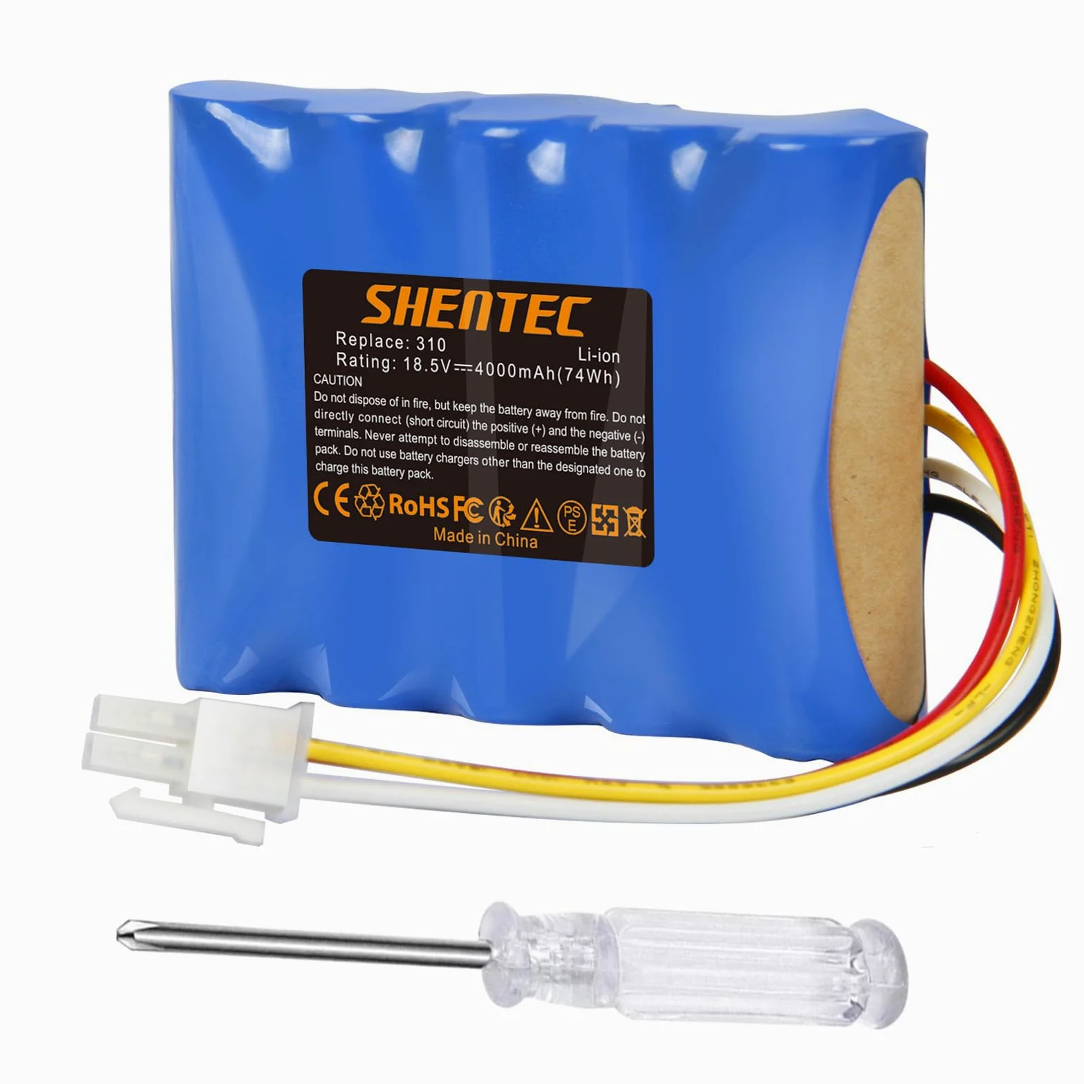 Shentec 18.5V 4000mAh Li-ion Batería de repuesto para Husqvarna Automower 310,315,para Gardena Sileno R100Li,R130Li,R160Li,Sileno+ robot cortacésped,repuesto para 5848228-01,5848228-02,5848528-01,5895