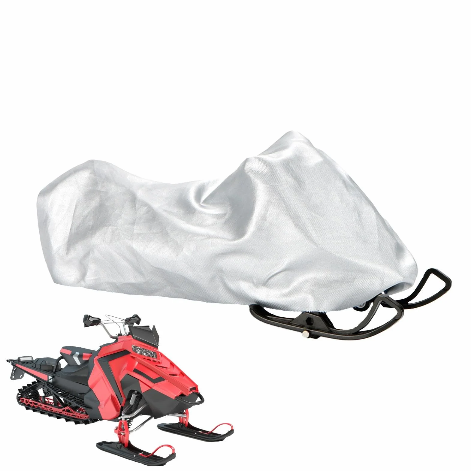 Cubierta impermeable para motos de nieve remolcables con protección UV y cordón elástico Qumiuu
