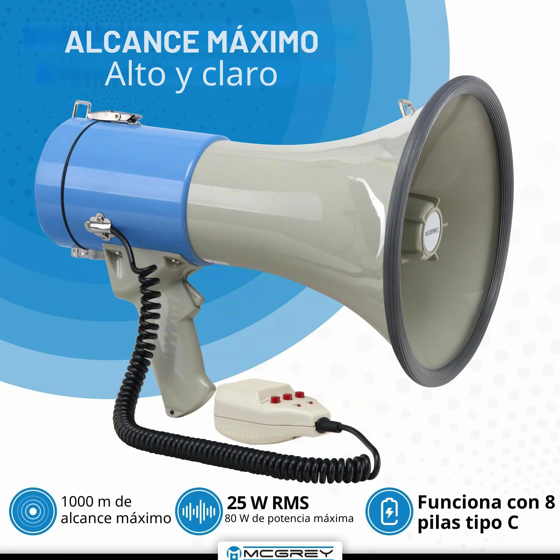 McGrey MP-500HS USB/SD MP3 megáfono 80W 1000m
