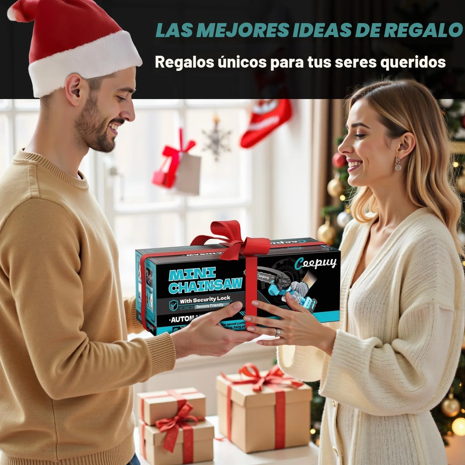 Mini Motosierra Batería 6 Pulgadas 2×4000mAh, Sierra Eléctrica Inalámbrica con Depósito de Aceite, Portátil para Podar Jardinería y Árboles