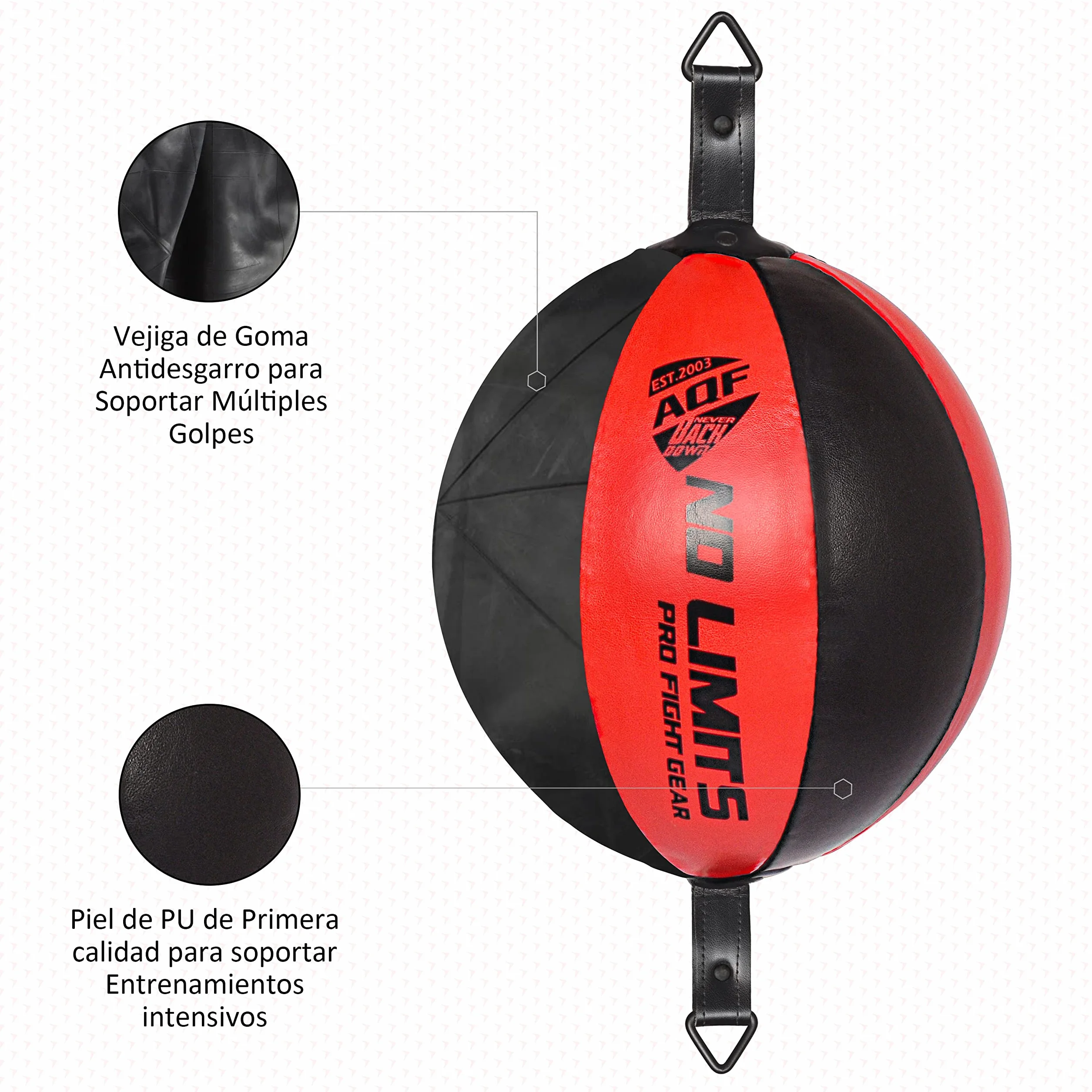 AQF Pera de Boxeo para Esquivar Punching Ball Doble Extremo MMA Saco Techo Entrenar