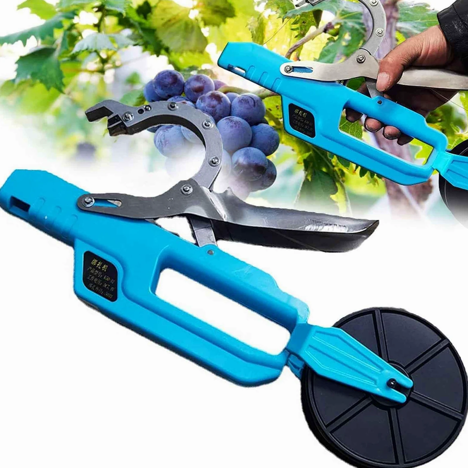 Máquina eléctrica para atar plantas, herramienta de encuadernación de viñedos para uvas, tomates, pepinos y pimientos, diámetro máximo de 50 mm, herramienta de jardín ideal para soporte de plantas