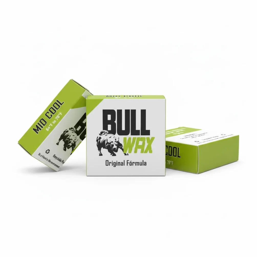 Cera de Surf Profesional Mid Cool Verde 90g Agua Fría Templada 18-26°C Alta Adherencia No Tóxica