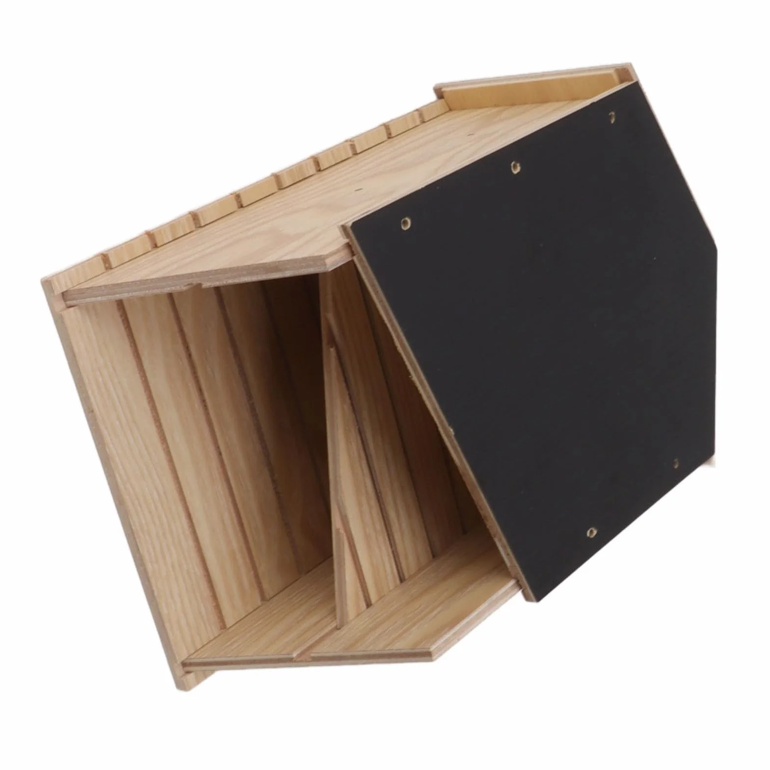 Asixxsix Casa de Murciélagos, Caja de Madera de Doble Cámara para Murciélagos, Resistente a la Intemperie, Fácil de Instalar, Limpia su Jardín de Insectos, 5.7x8.9x3.5in