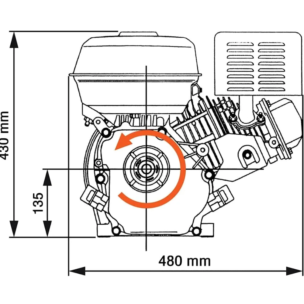 Motor de gasolina 15 CV 11 kW 4 tiempos refrigerado por aire con arranque por cable y arranque eléctrico de 423 cc 6,5 L de volumen para generador de energía generador de energía de