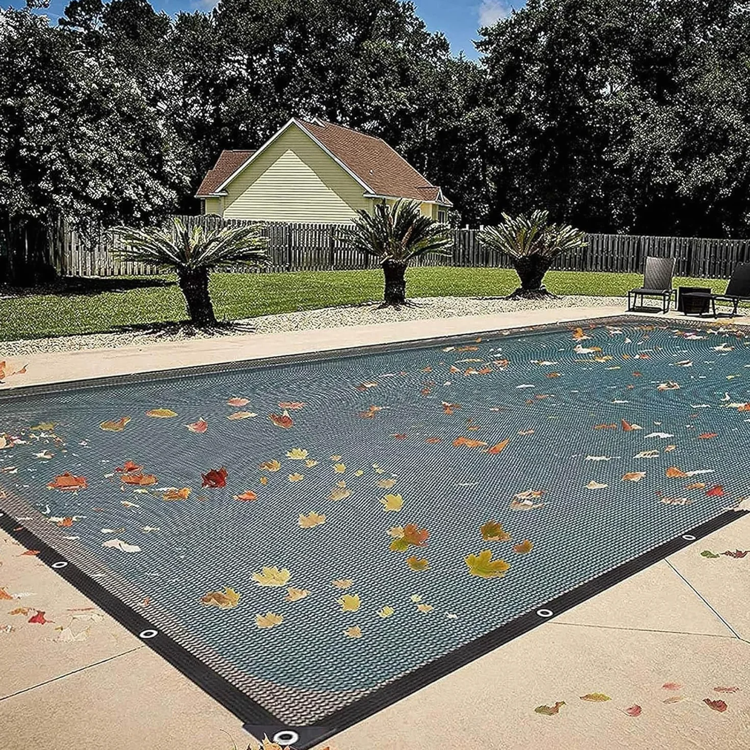 Red de Seguridad Piscina Malla Fina 3X6M Protección Anti-Hojas Cubierta UV Resistente